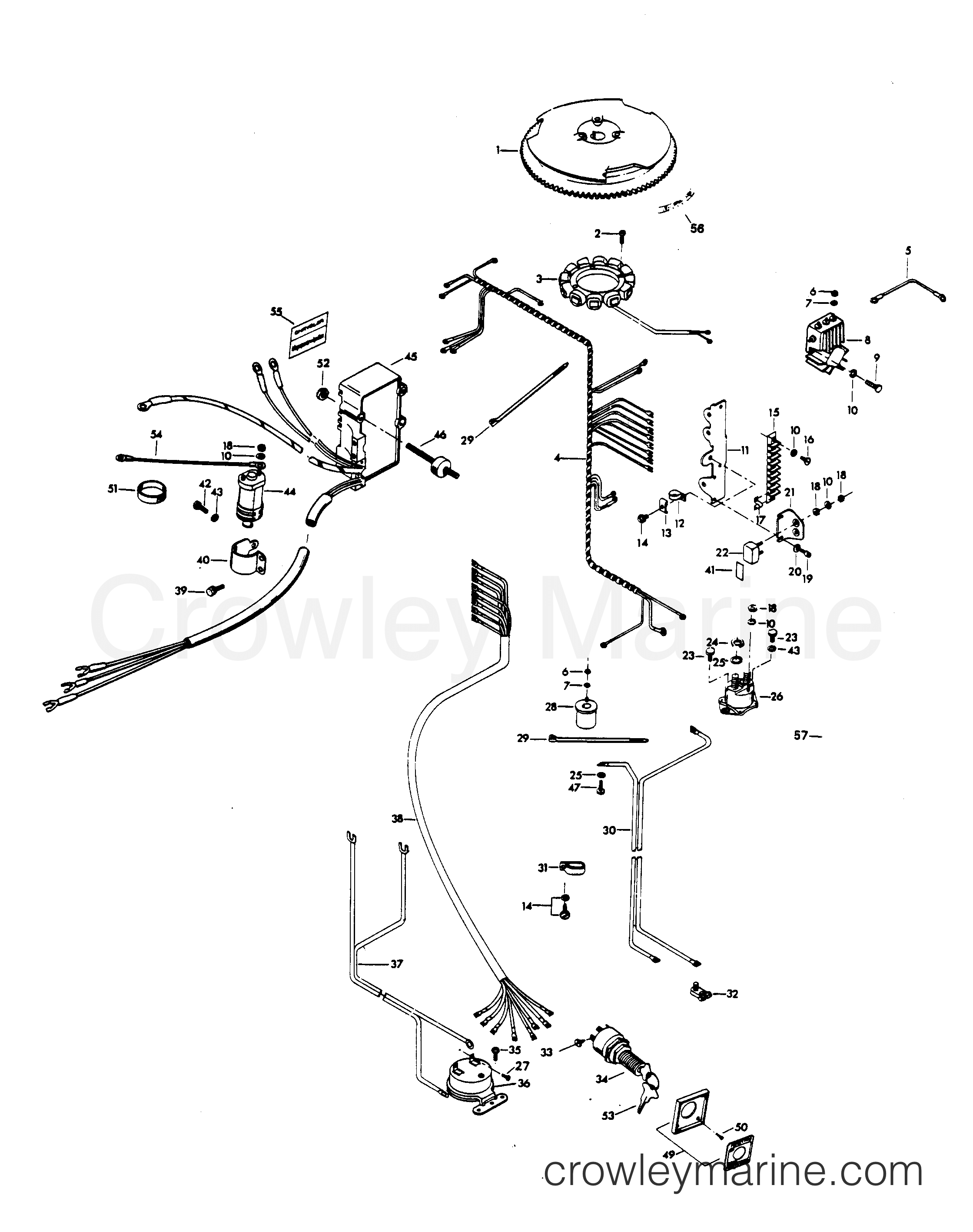 1979 Outboard 85 - H0850H79A - ELECTRICAL COMPONENTS