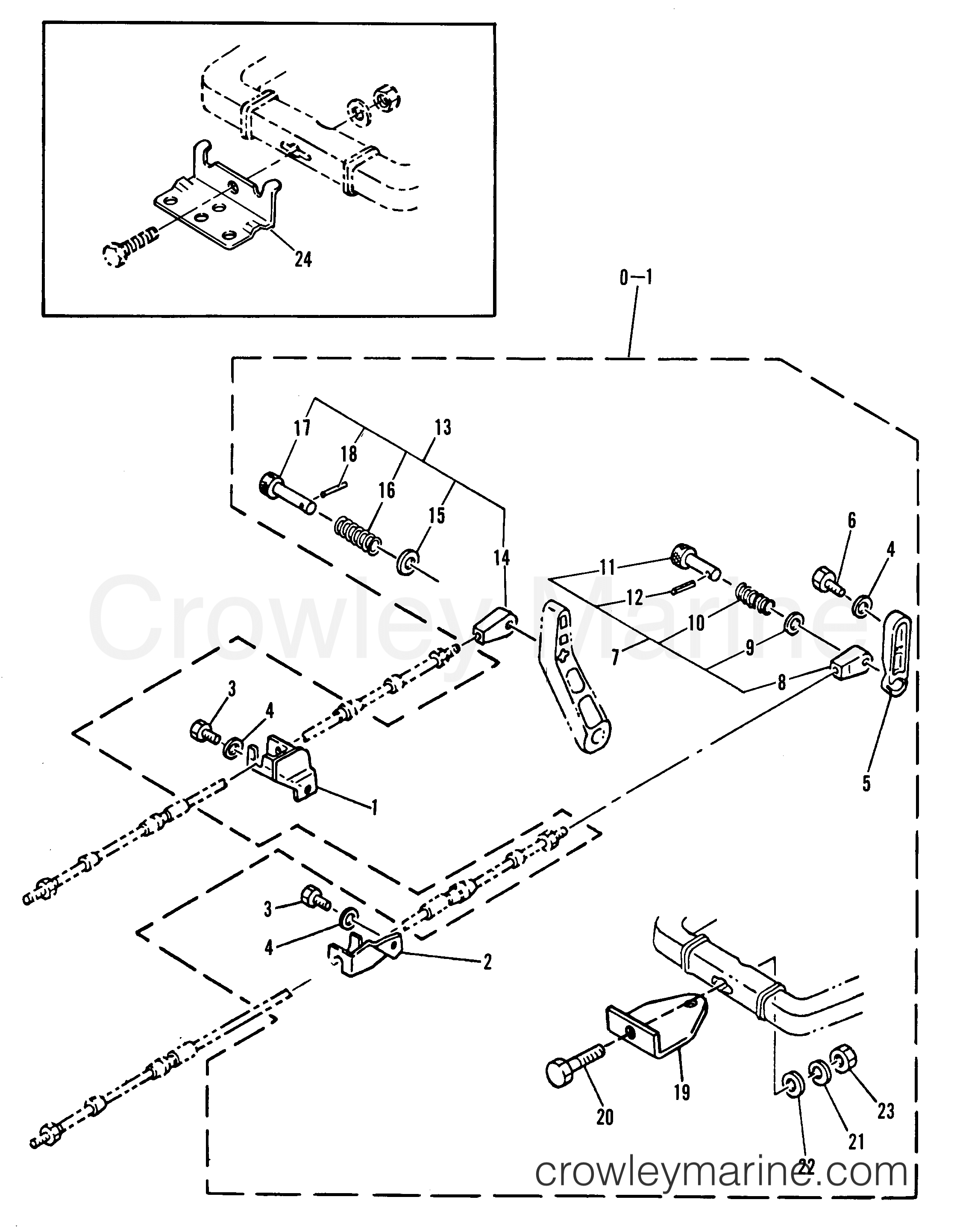 Serial Range Outboard 28 - 664-25801 AND UP [E] - REMOTE CONTROL ATTACHING KIT