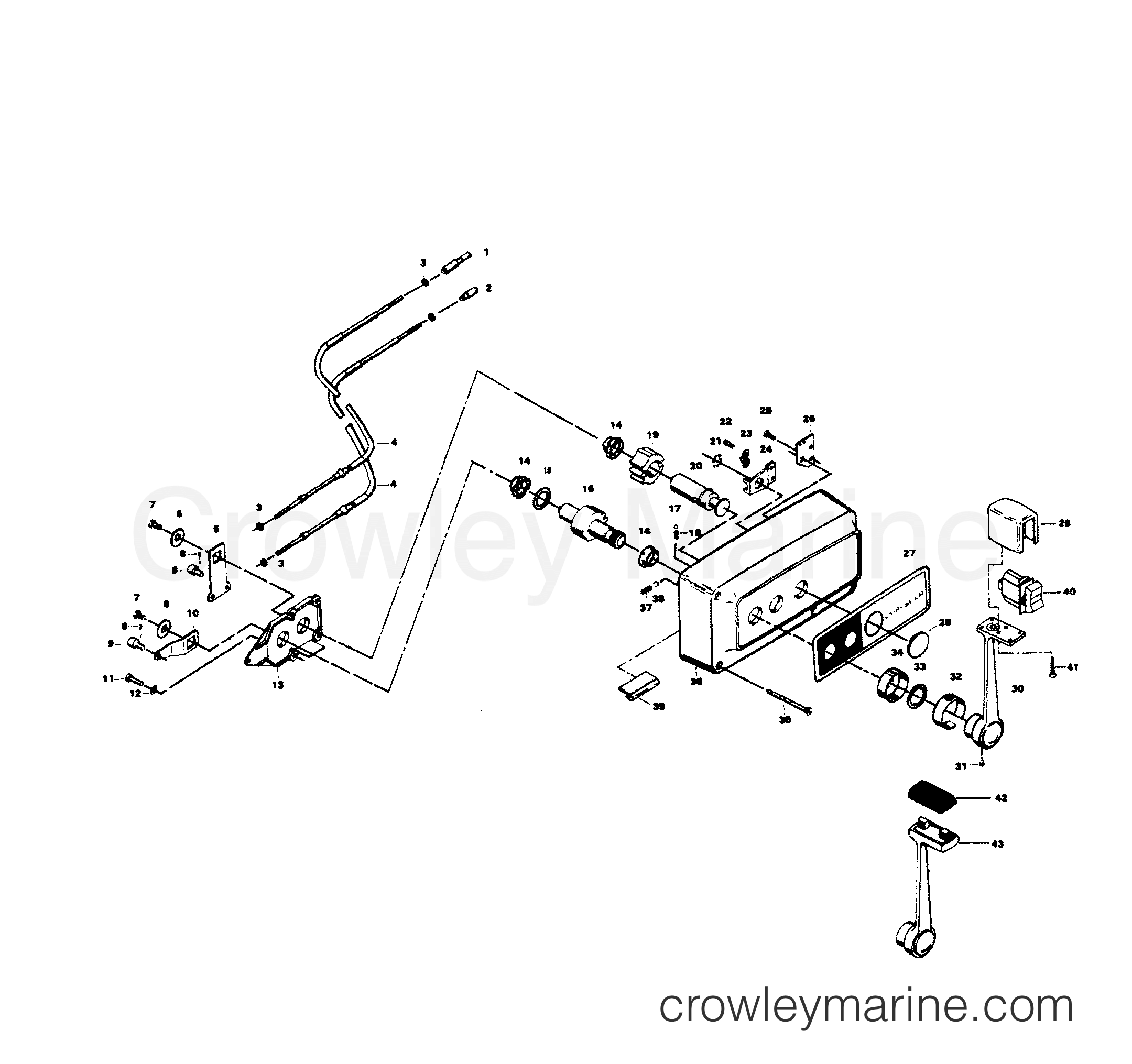 1982 Outboard 75 - H0758H82E - REMOTE CONTROL