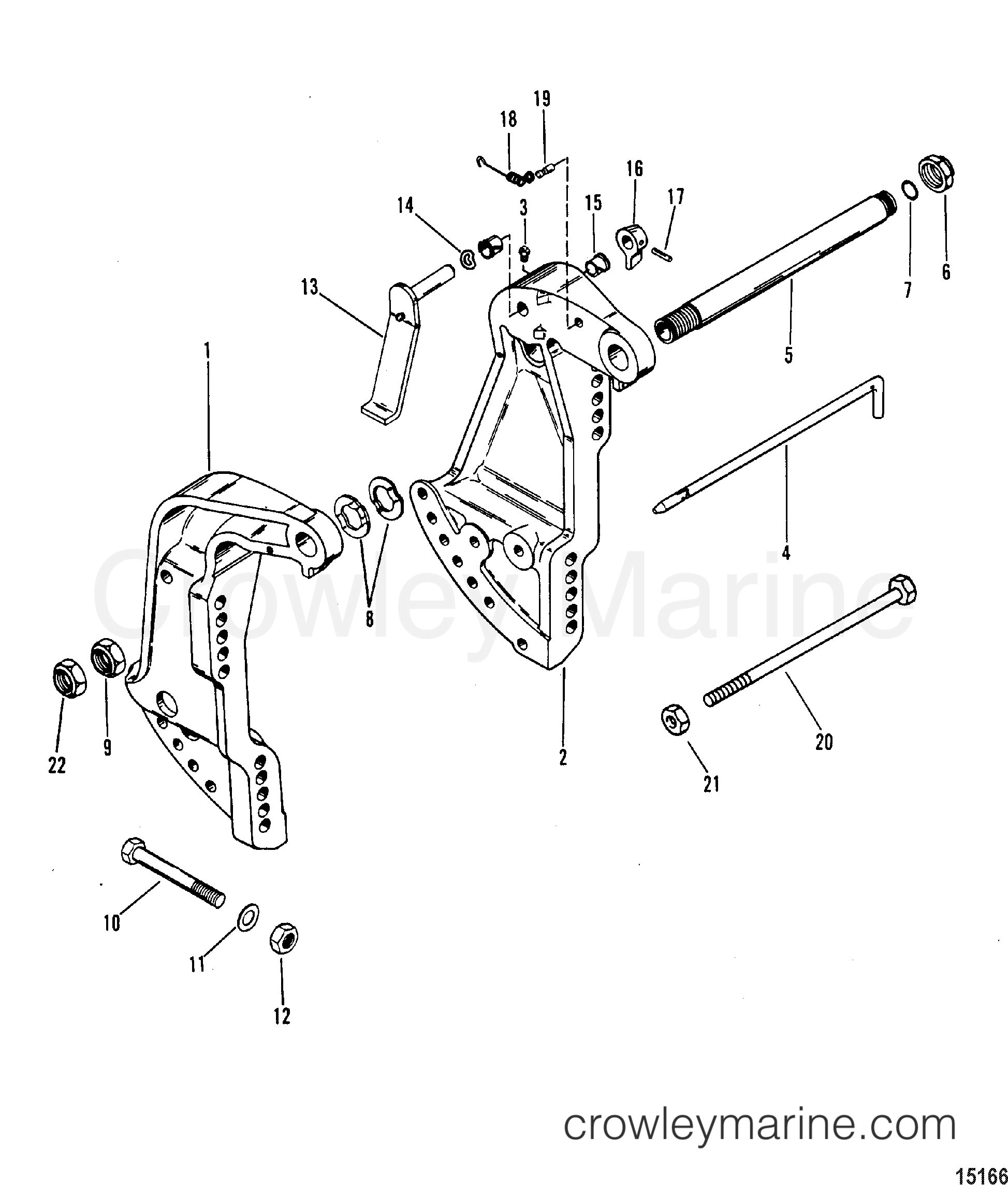1989 Outboard 75 [ELO] - 7075312PD - TRANSOM BRACKET
