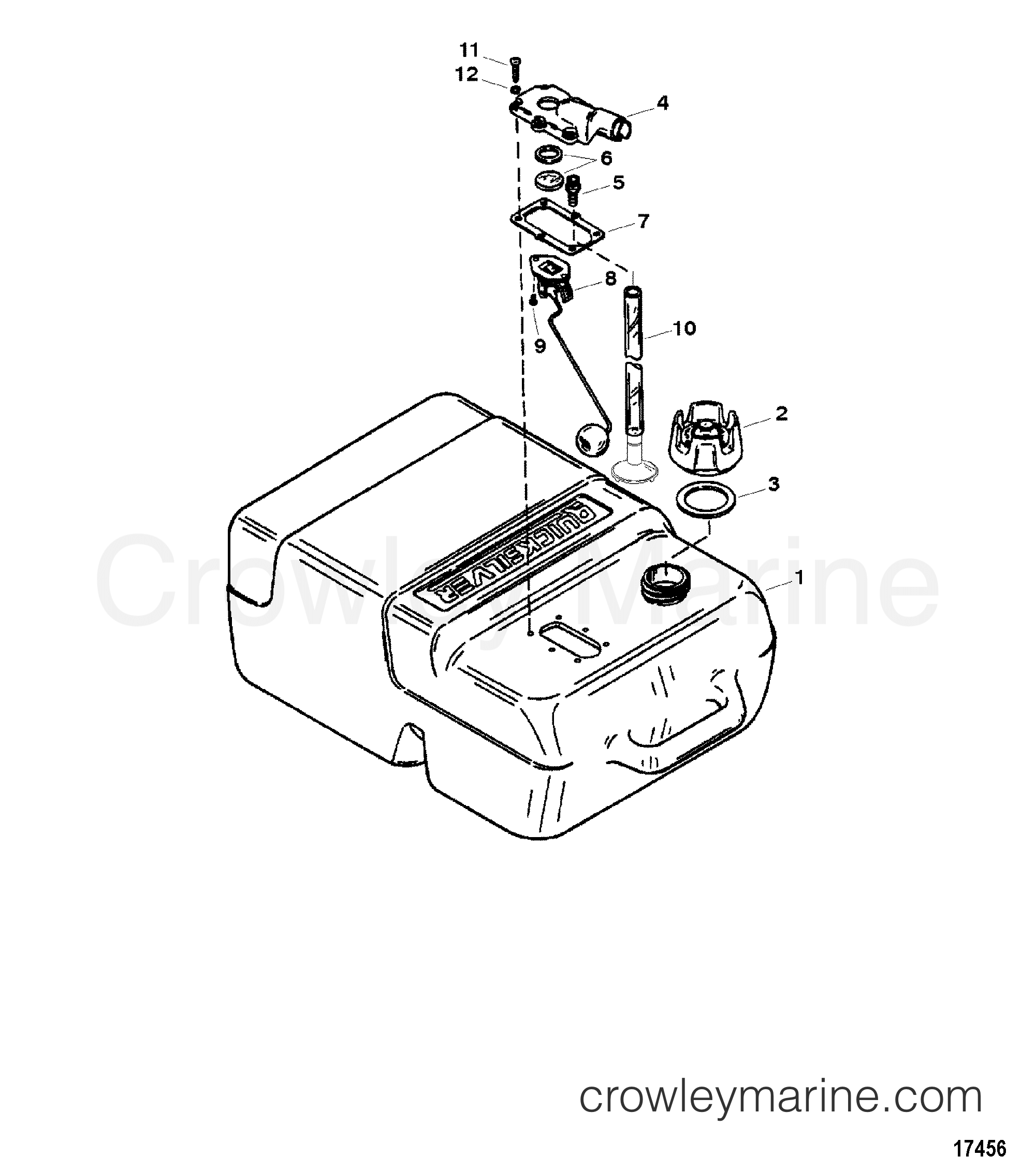 FUEL TANK ASSEMBLY (6.6 GALLON) (812410 SERIES) Various Years Rigging