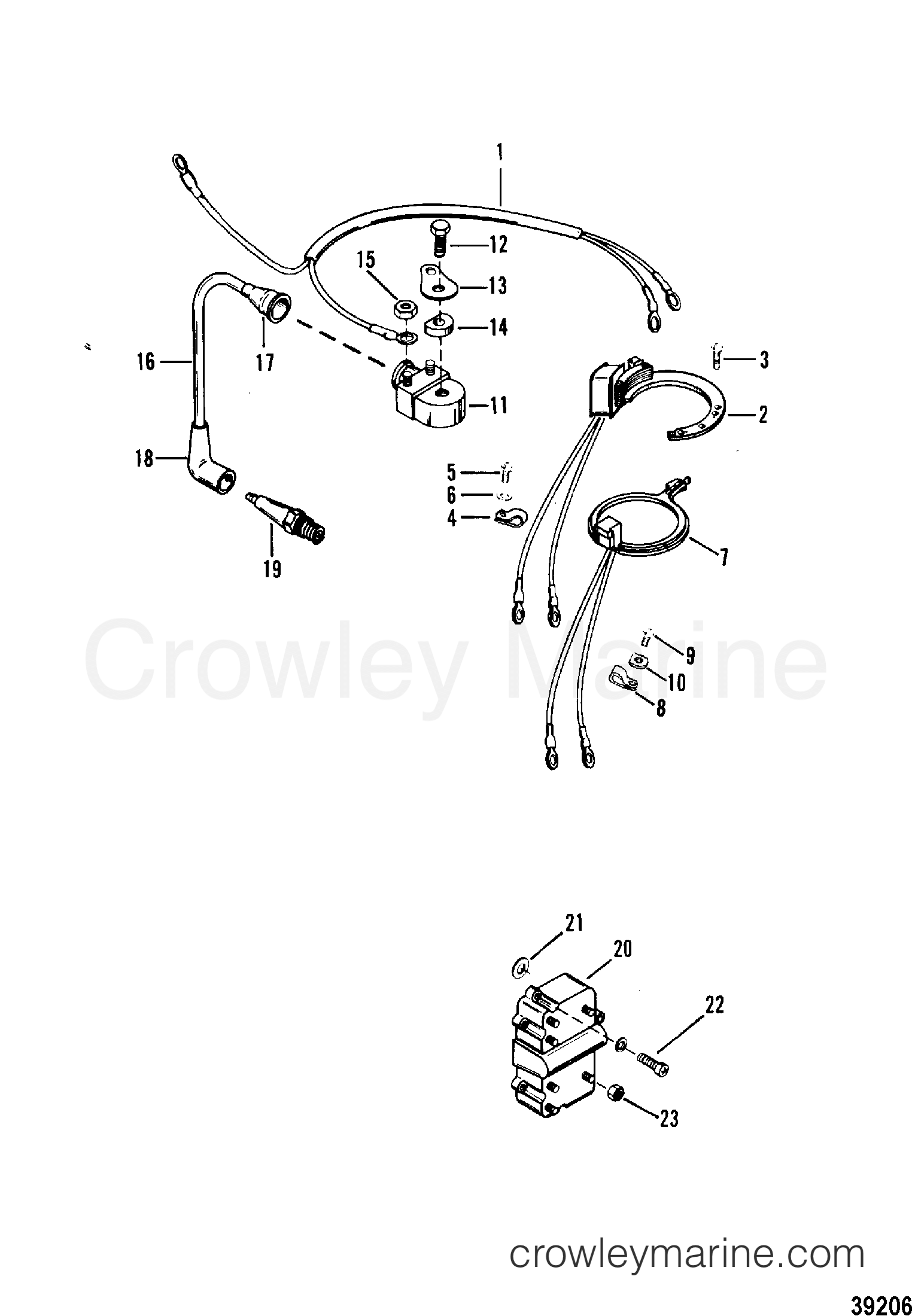 1982 Outboard 25 [EL] - 1025522 - IGNITION COMPONENTS