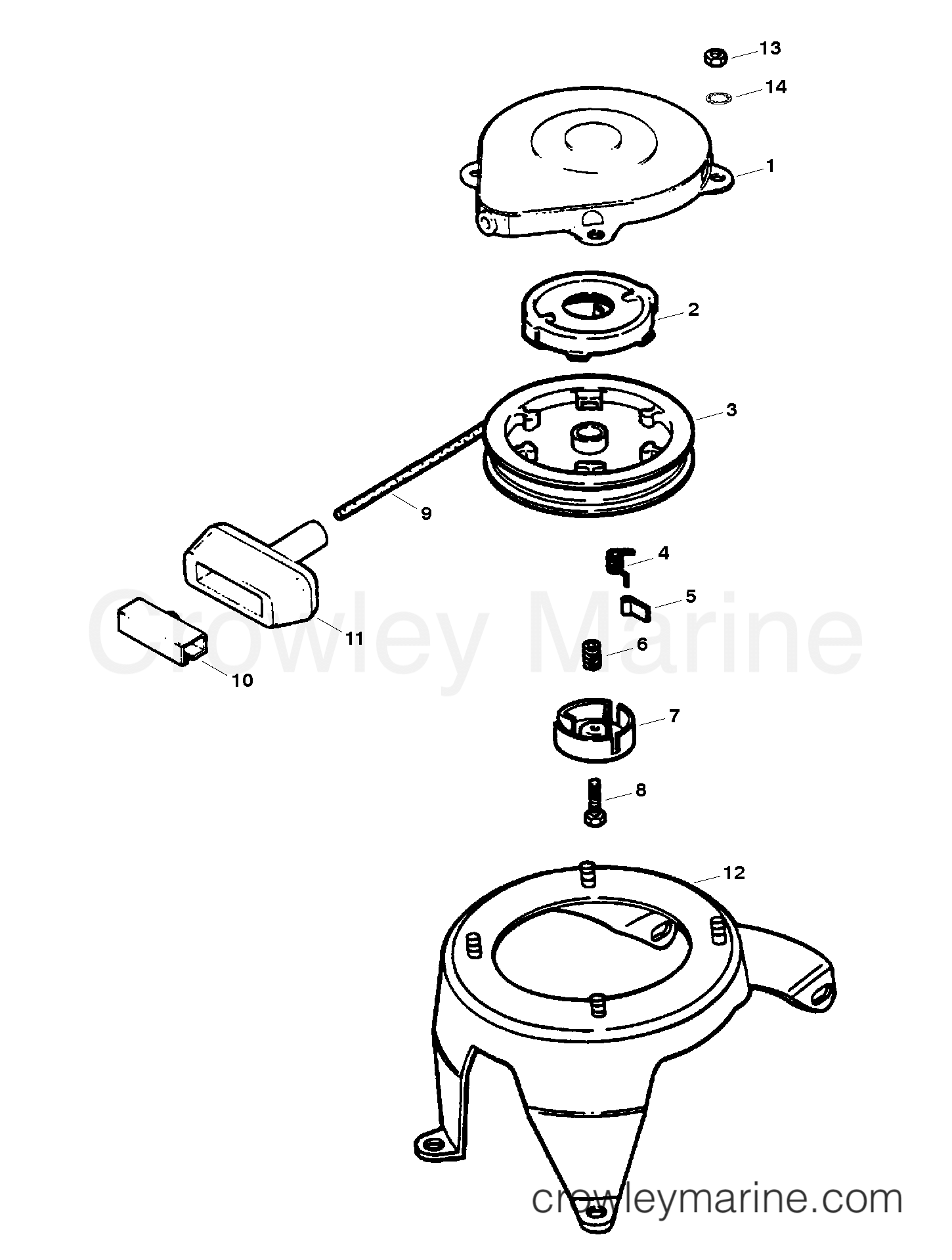 1999 Outboard 5 - H005201VD [M] - STARTER ASSEMBLY