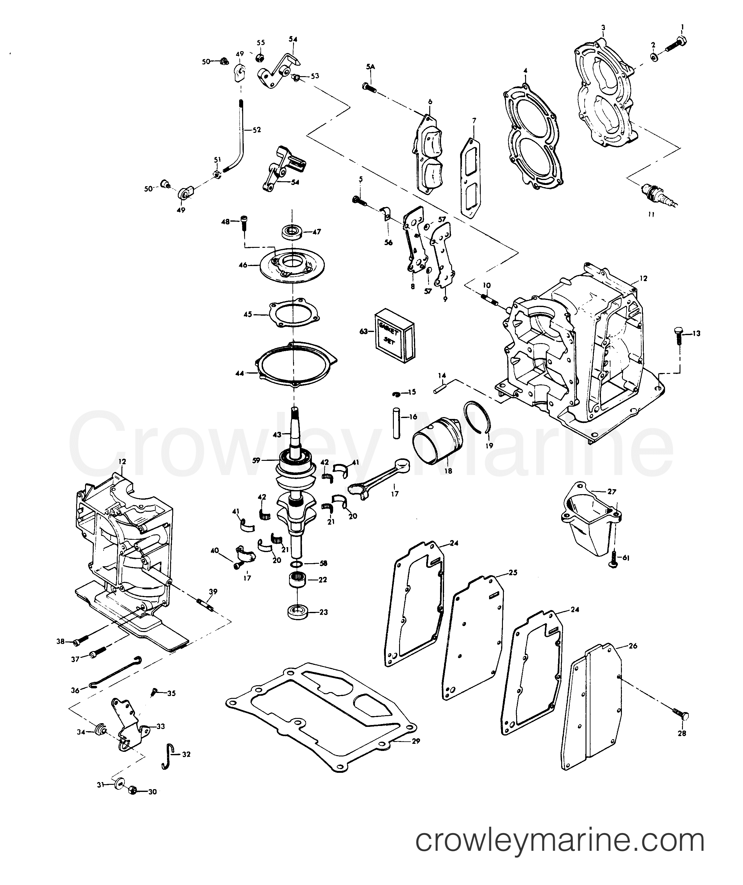 1979 Outboard 15 - H0158H79C - POWER HEAD