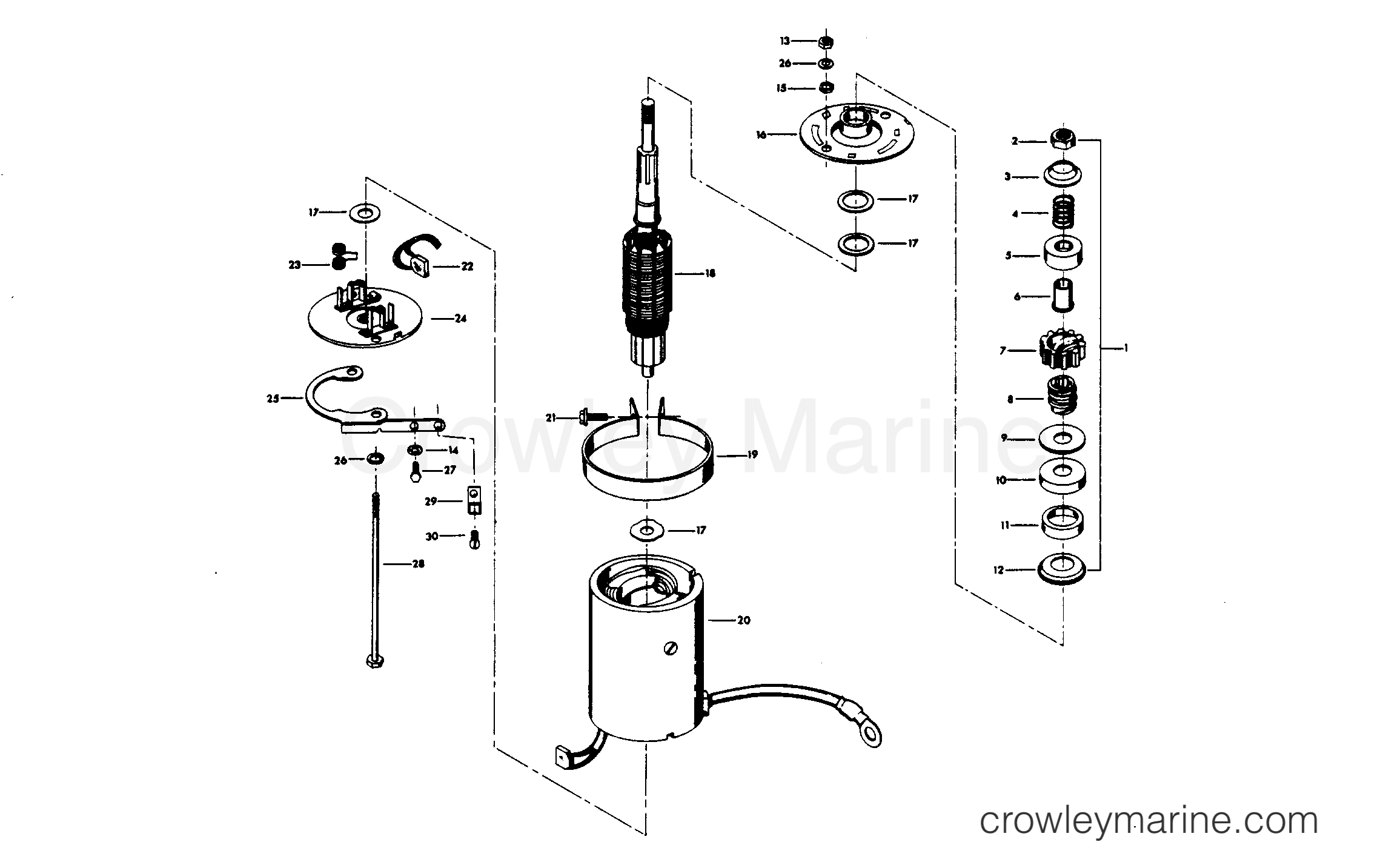 ELECTRIC STARTER 1980 Outboard 30 H0306B80C Crowley Marine