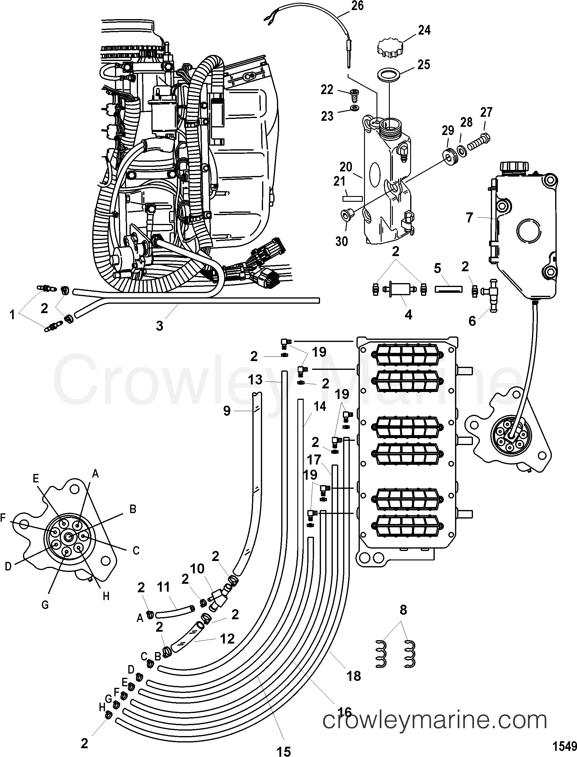 2005 Race Outboard 300 X [L TM] - 19308AGDH - OILING SYSTEM