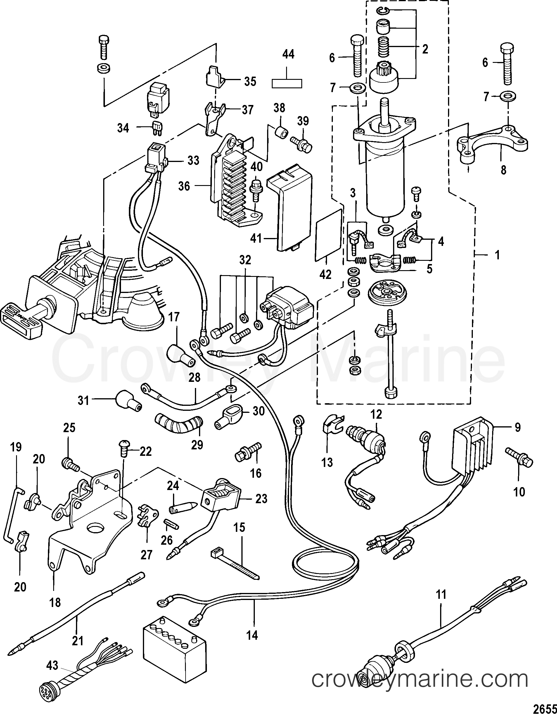 2006 Outboard 9.9 [ELH 4] - 7F10312ZA - ELECTRICAL COMPONENTS, ELECTRIC START MODELS