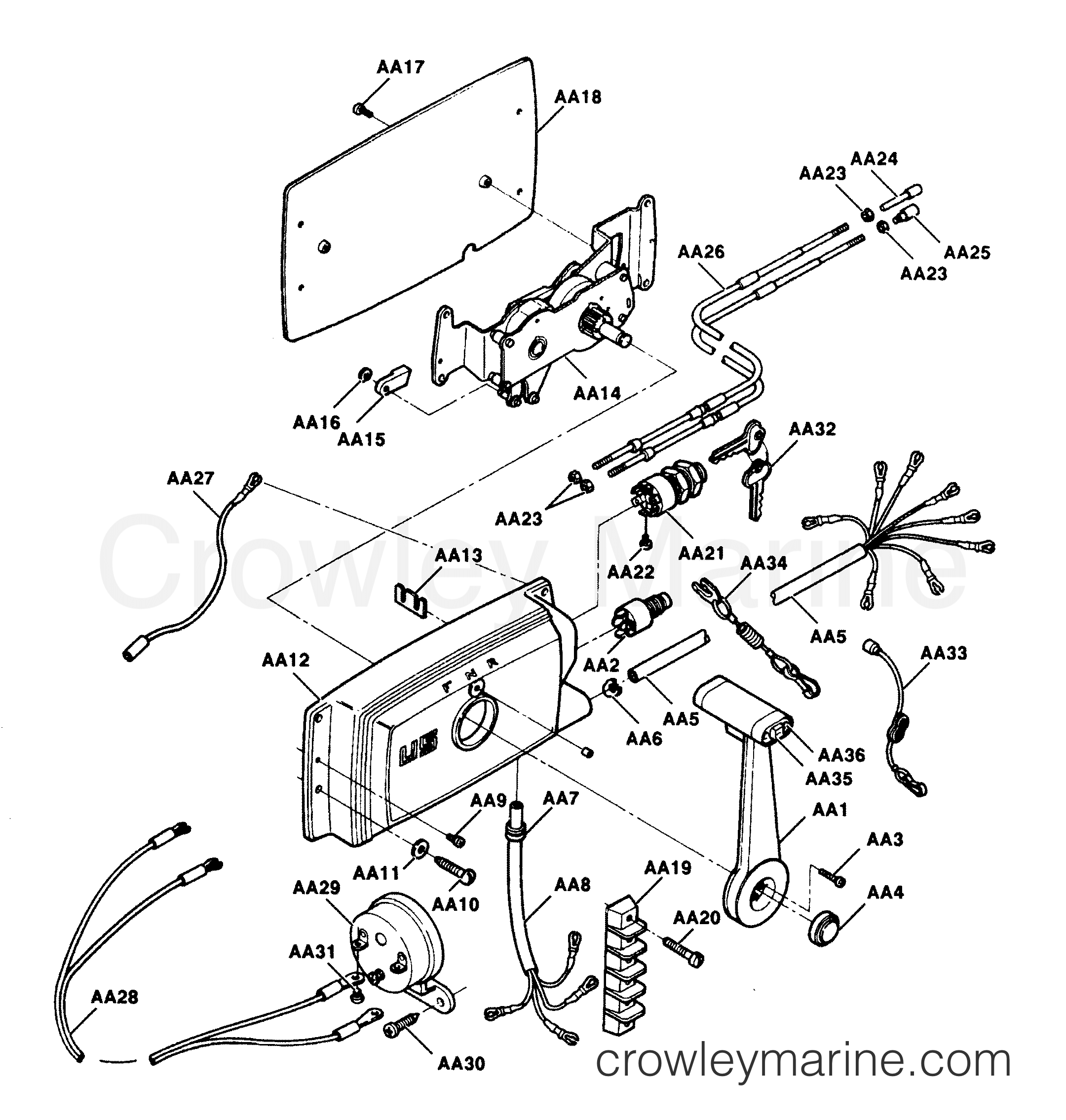 1991 Outboard 50 - H0507E91A [A] - REMOTE CONTROL