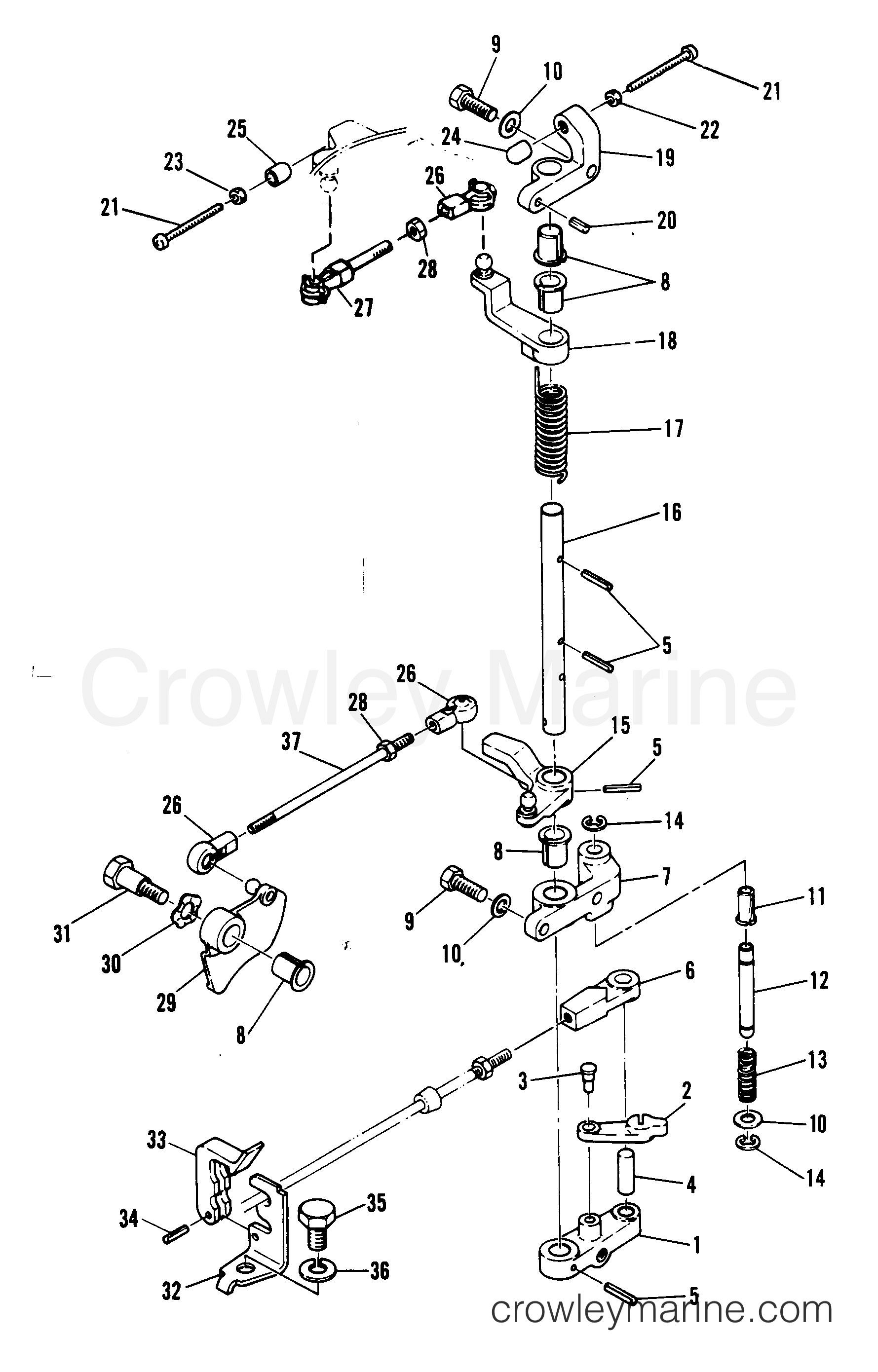 1981 Outboard 48 [ML] - 7048321 - THROTTLE CONTROL
