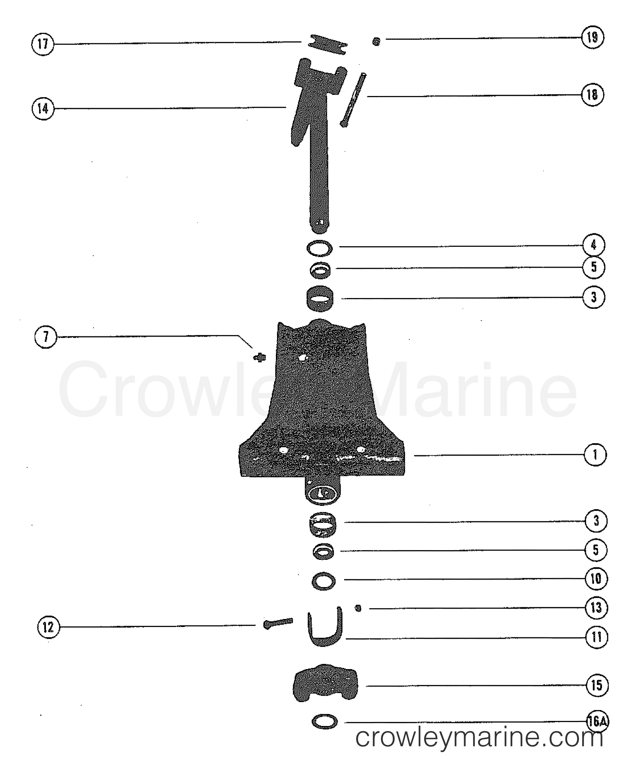 1982 Outboard 115 [EL] - 1115522 - SWIVEL BRACKET ASSEMBLY