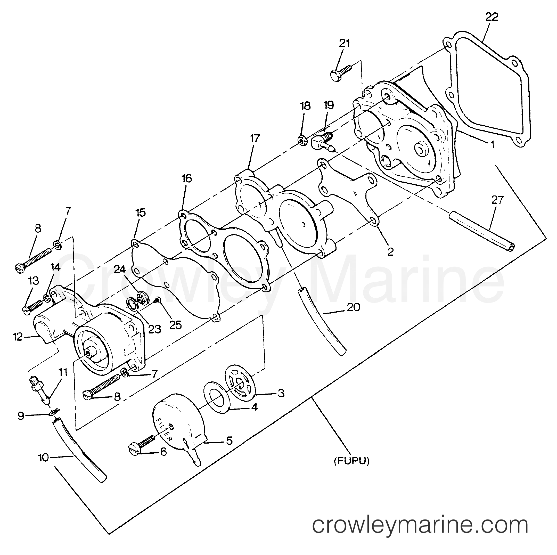 1988 Outboard 125 - 1258D8B [Force] - FUEL PUMP