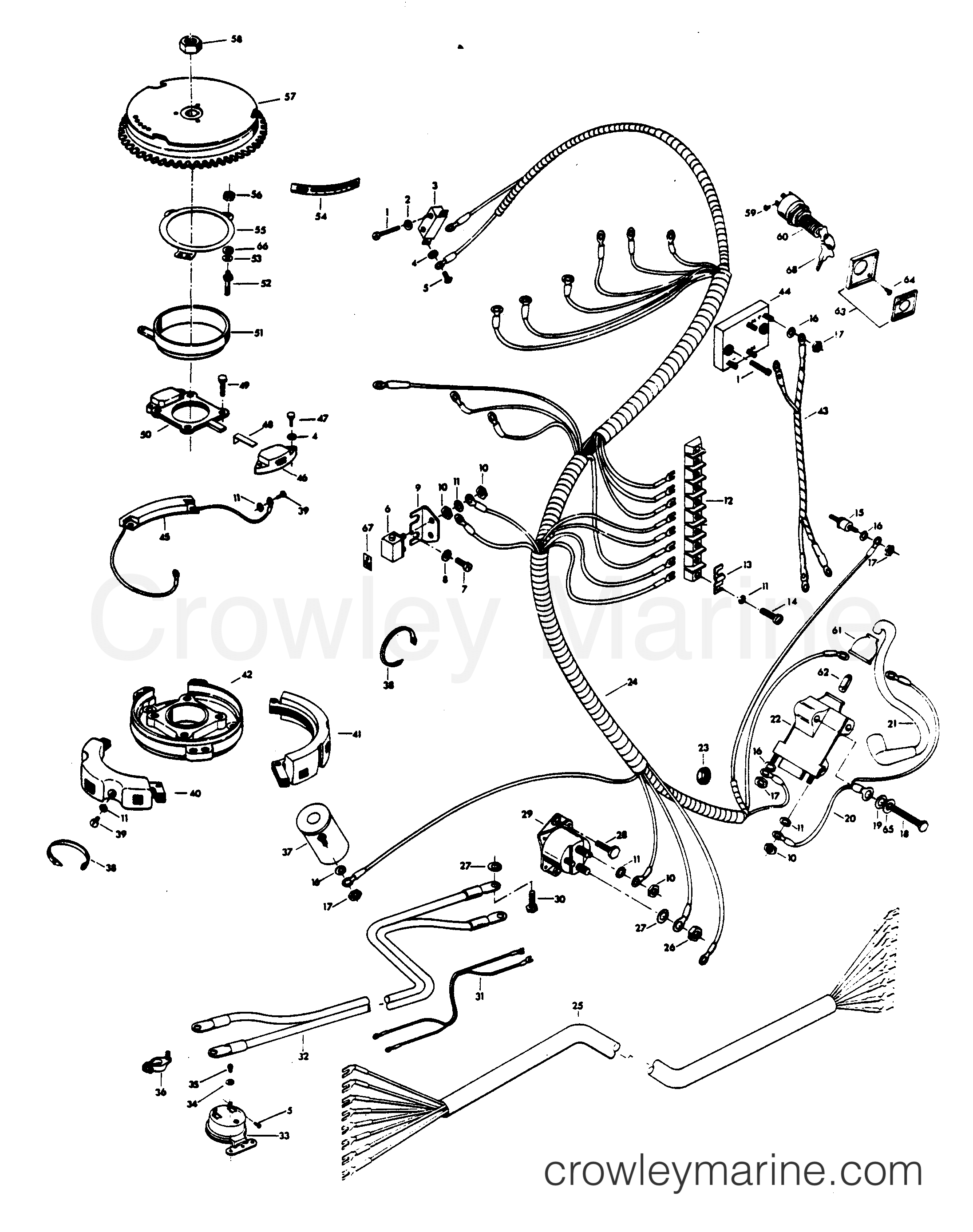 1980 Outboard 55 - H0559B80M - ELECTRICAL COMPONENTS