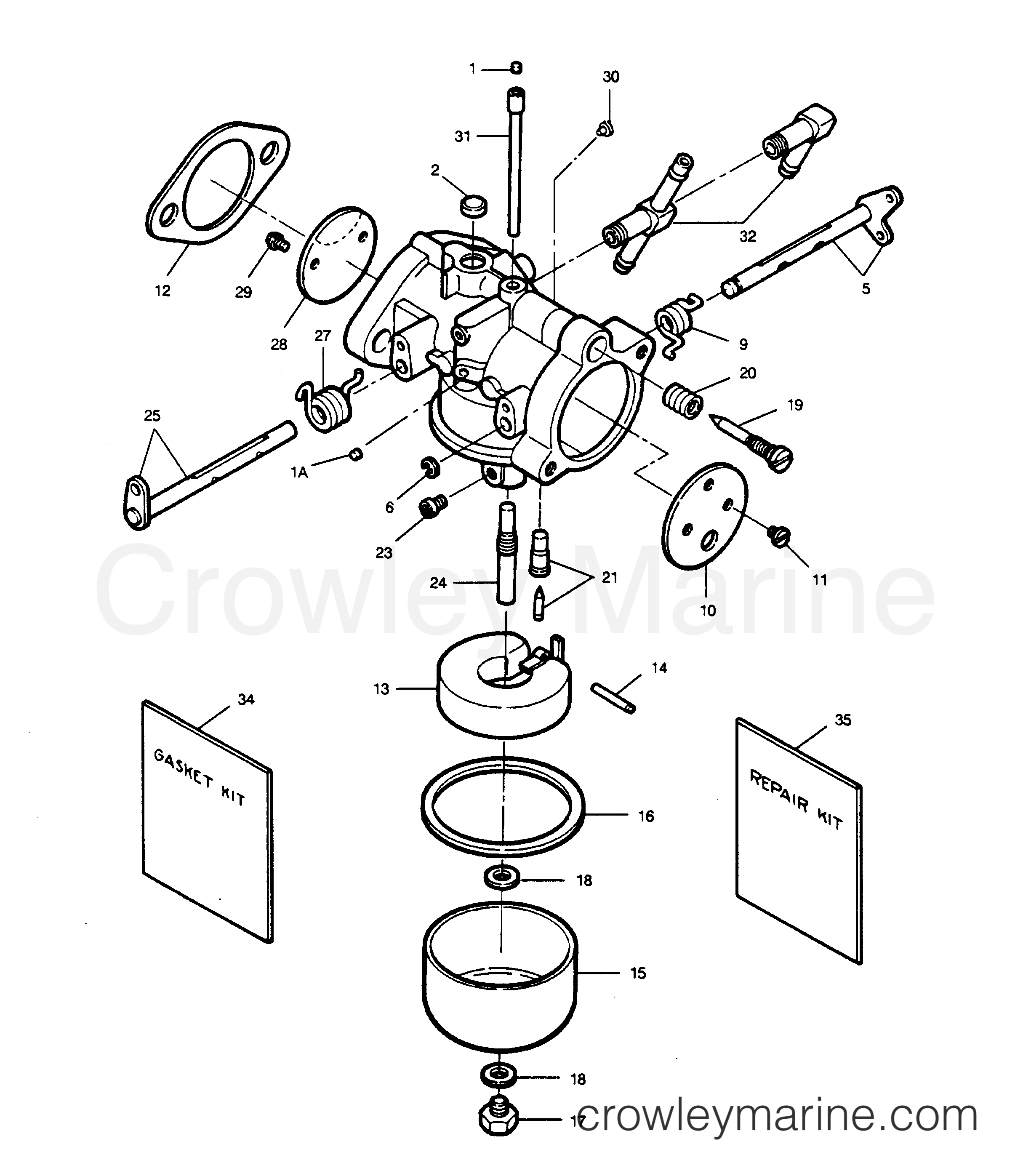 1990 Outboard 90 - 906F90B [Force] - CARBURETOR