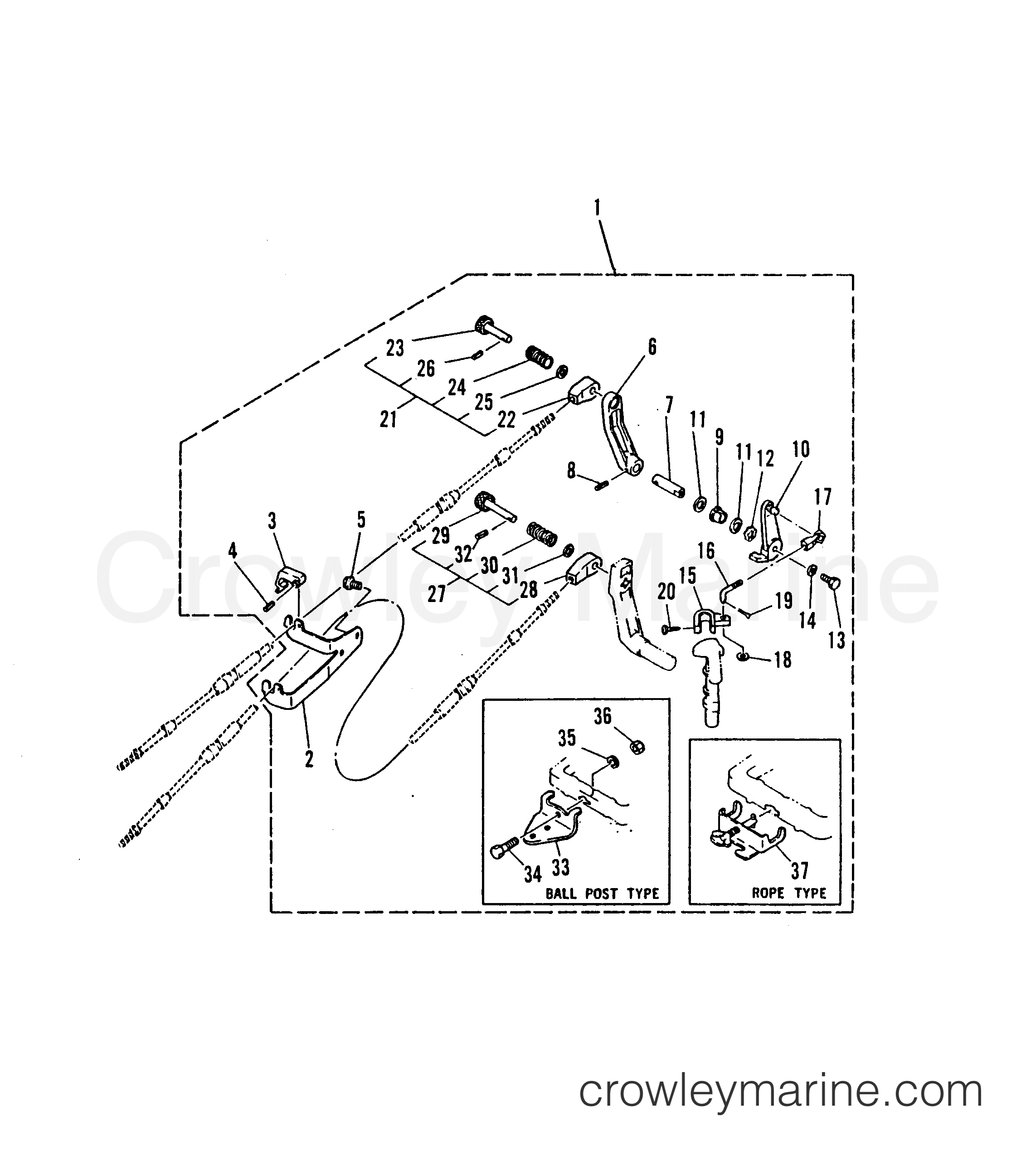 1985 Outboard 8 [M] - 7008205 - REMOTE CONTROL ATTACHING KIT-OPTIONAL