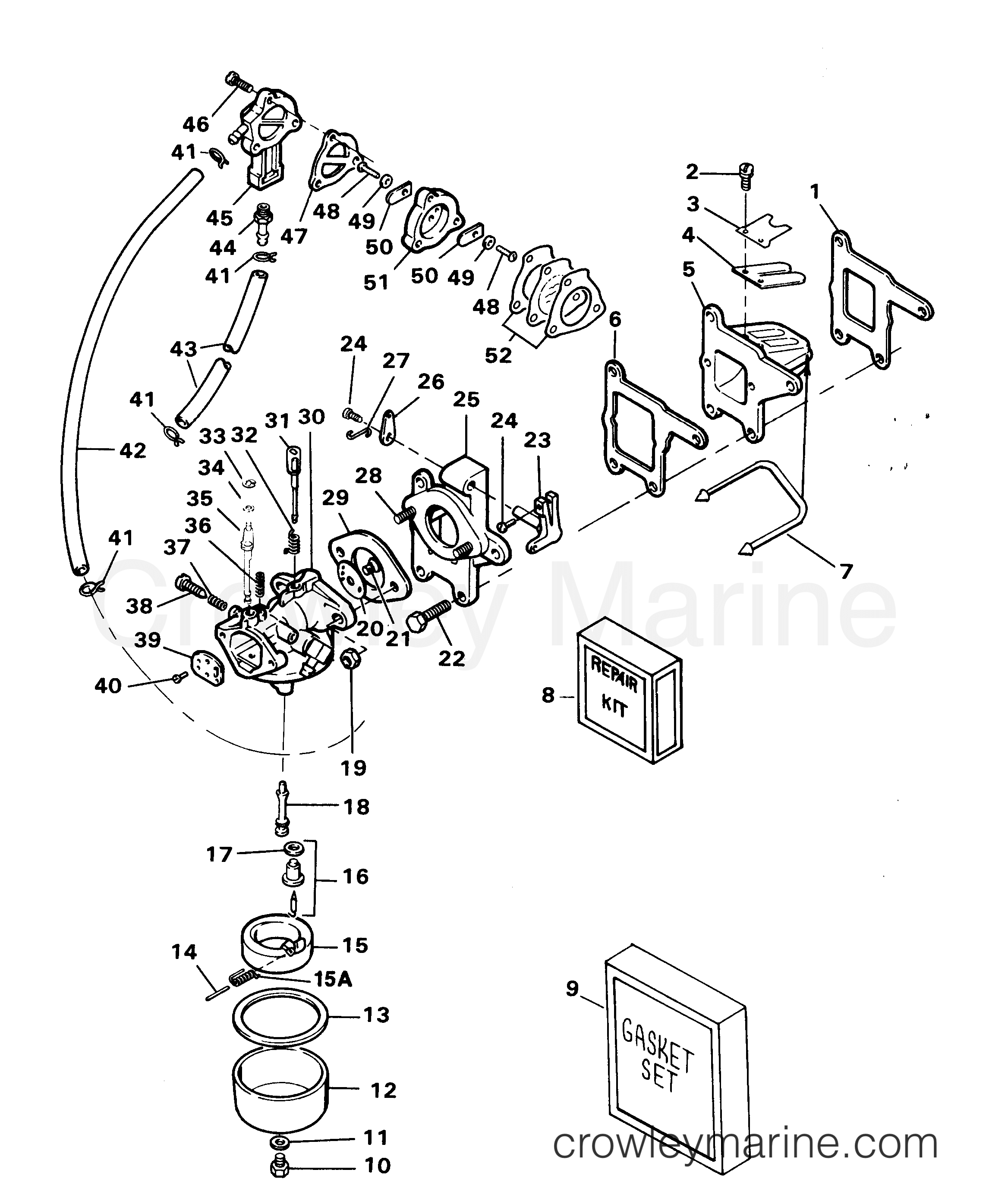 1984 Outboard 7.5 - 71C4E - FUEL SYSTEM