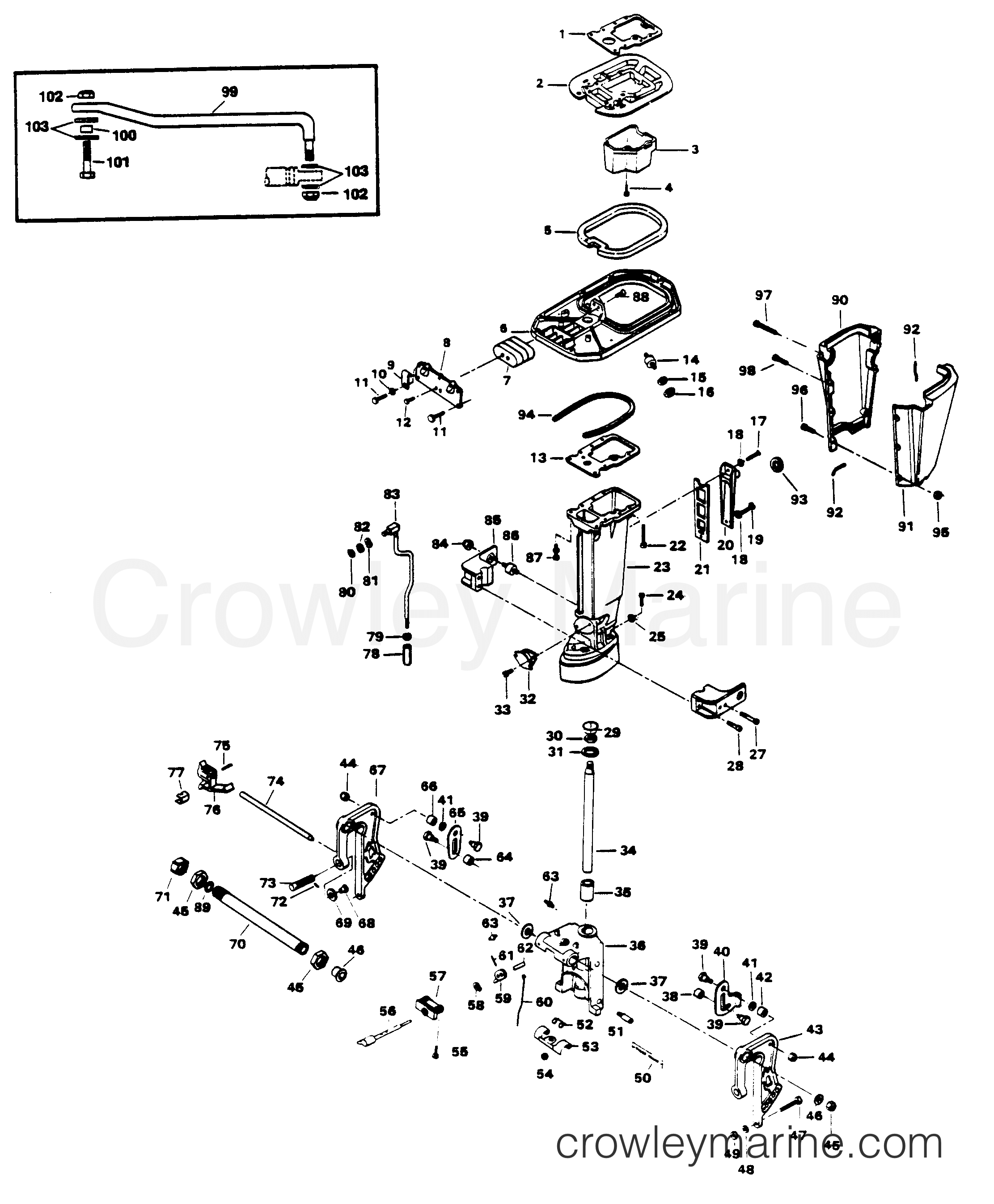 1984 Outboard 50 - 507FC4A [Force] - MOTOR LEG