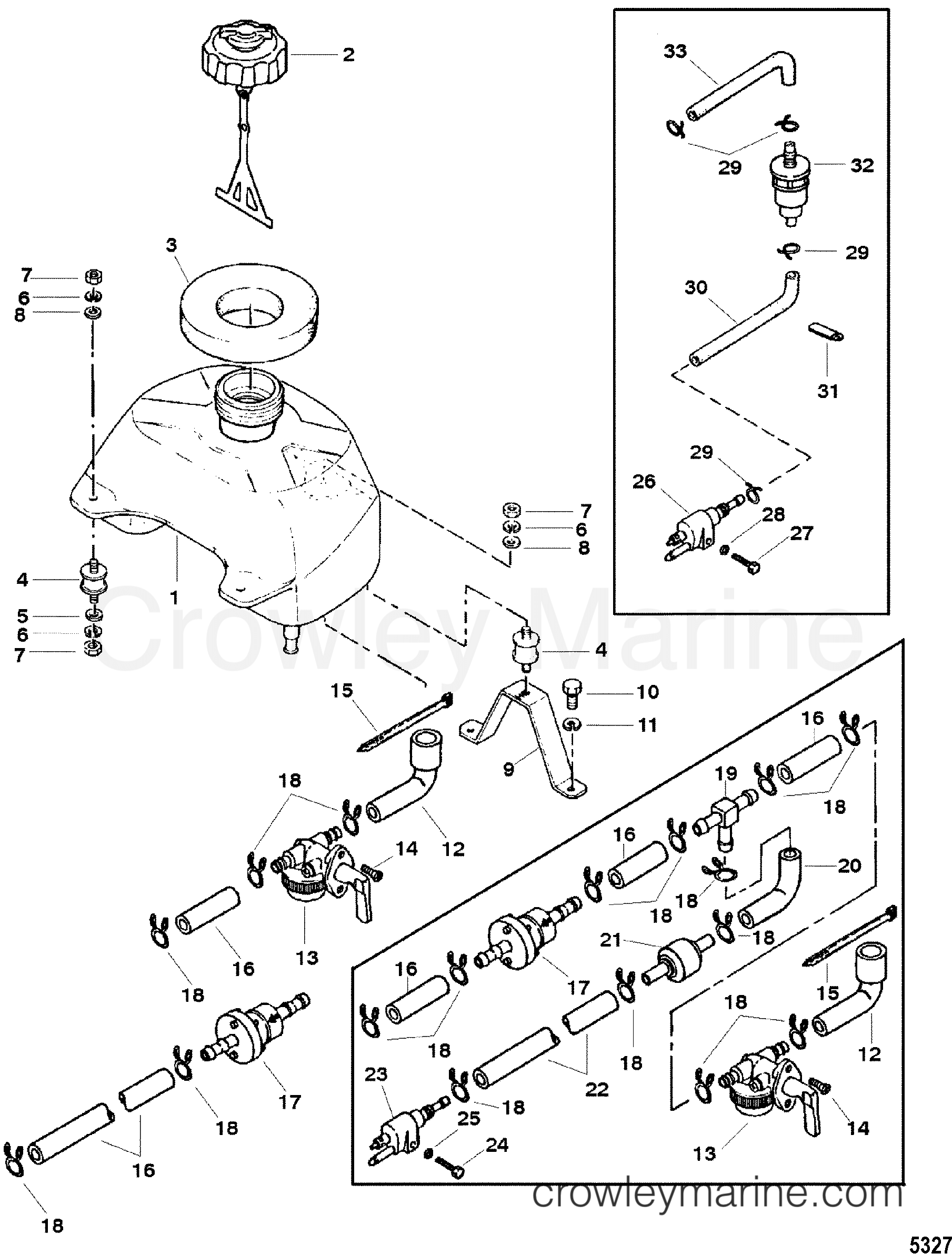 2006 Outboard 4 [ML] - 7004211UK - FUEL TANK