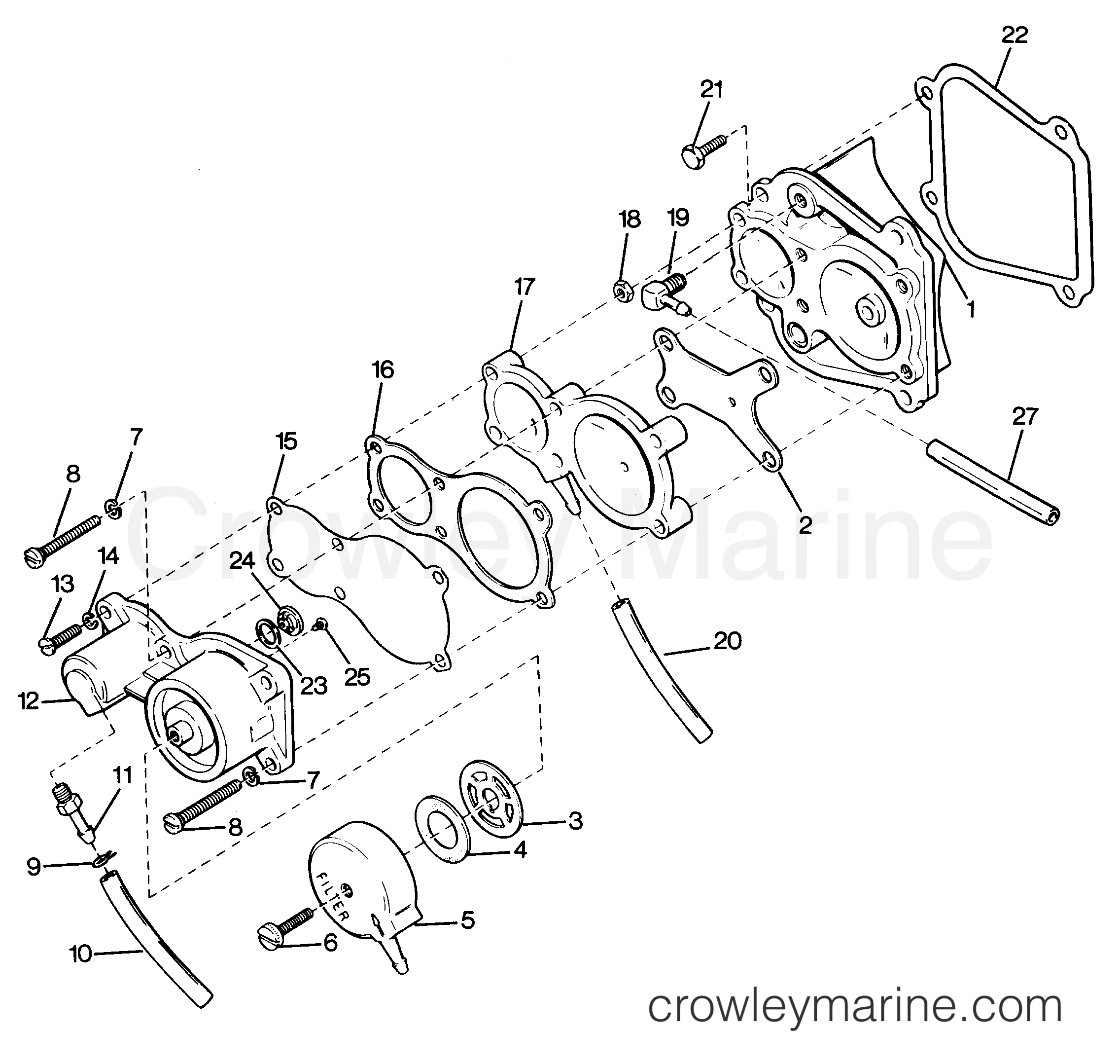 1987 Outboard 125 - 0C1258F7A [Force] - FUEL PUMP