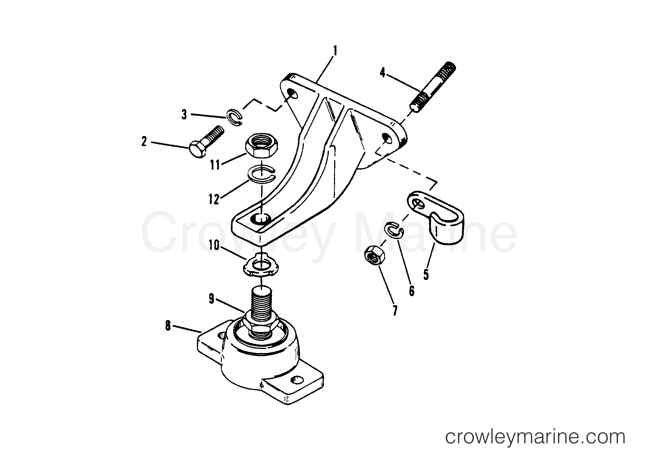 1996 Stern Drive 5.7L TBI [ALPHA] - 457B101JS - ENGINE MOUNTING