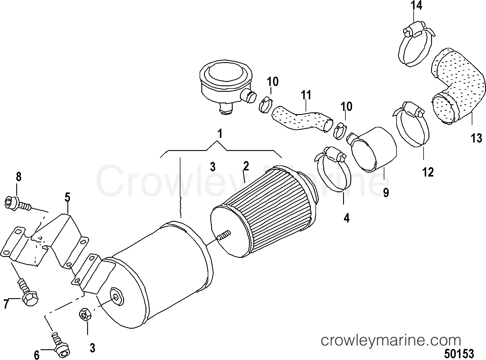 2012 Inboard Engine 1.9L SDI - 3D190001D - AIR CLEANER FILTER ELEMENT