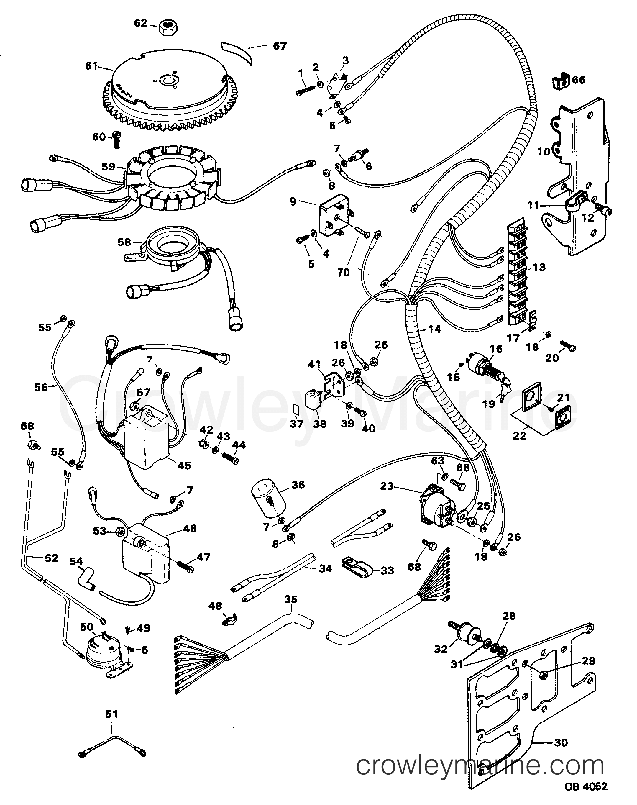1985 Outboard 85 - H0856F85A - ELECTRICAL COMPONENTS