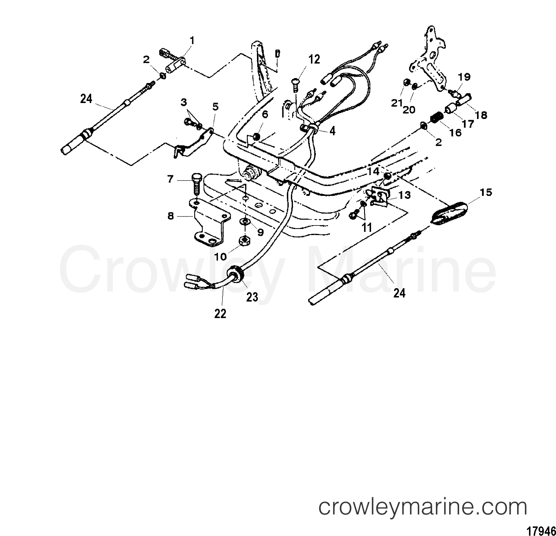 2006 Outboard 30 [EH] - 7030A01UL - REMOTE CONTROL ATTACHING KIT