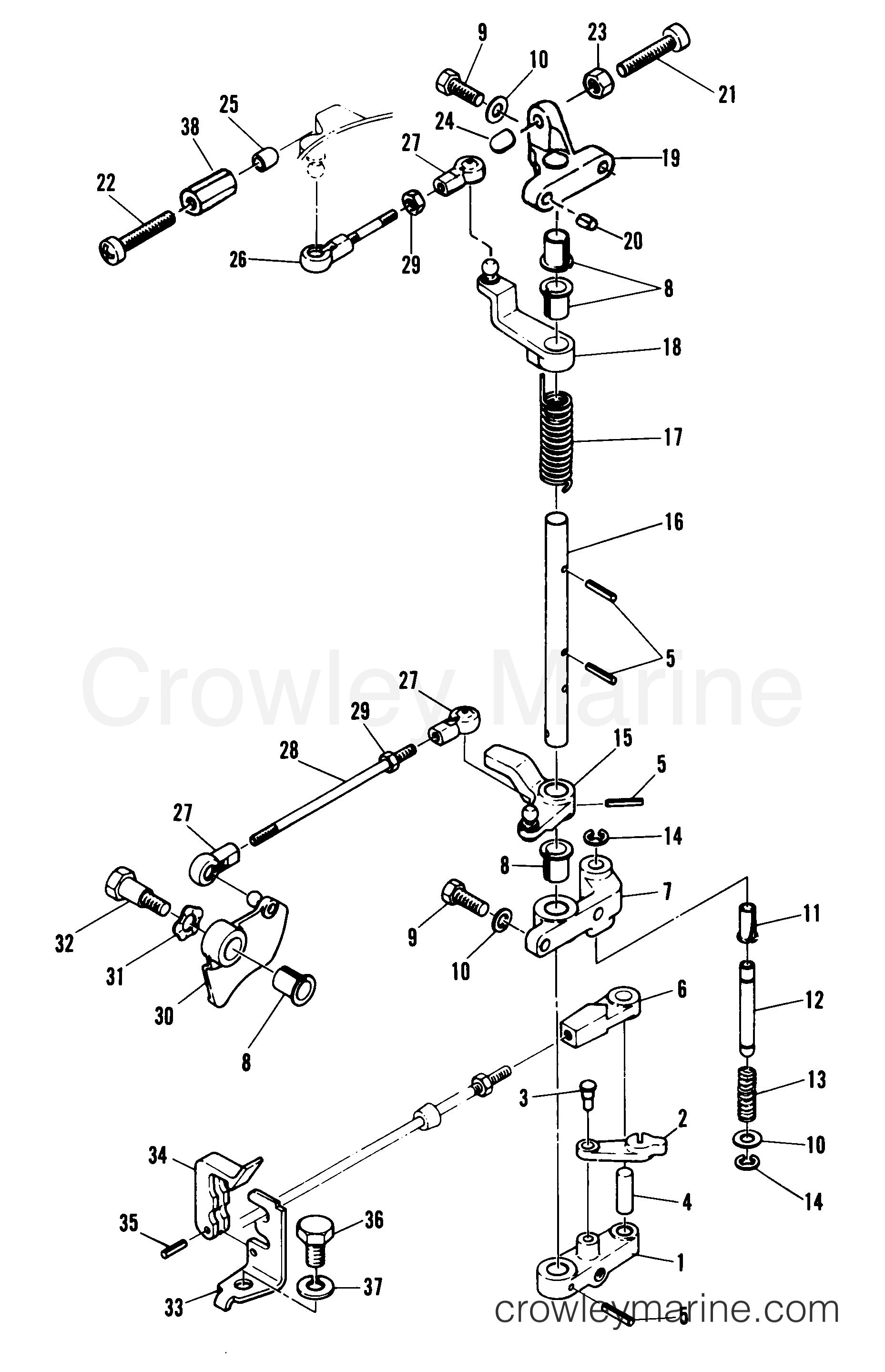 1982 Outboard 60 [EL] - 7060522 - THROTTLE CONTROL