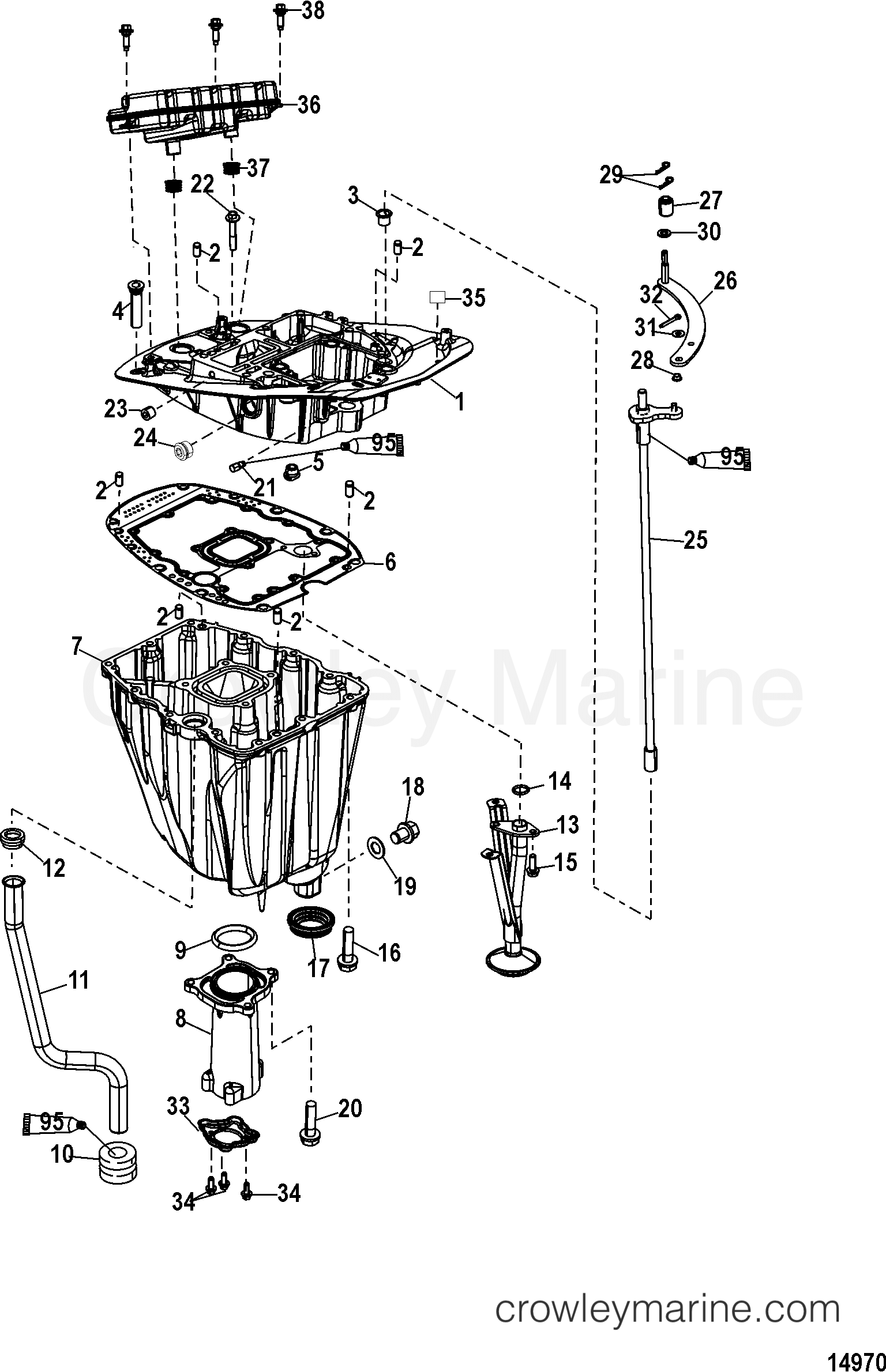 2006 Outboard 115EFI [EXLHPT 4] - 1115F2TKX - ADAPTOR PLATE