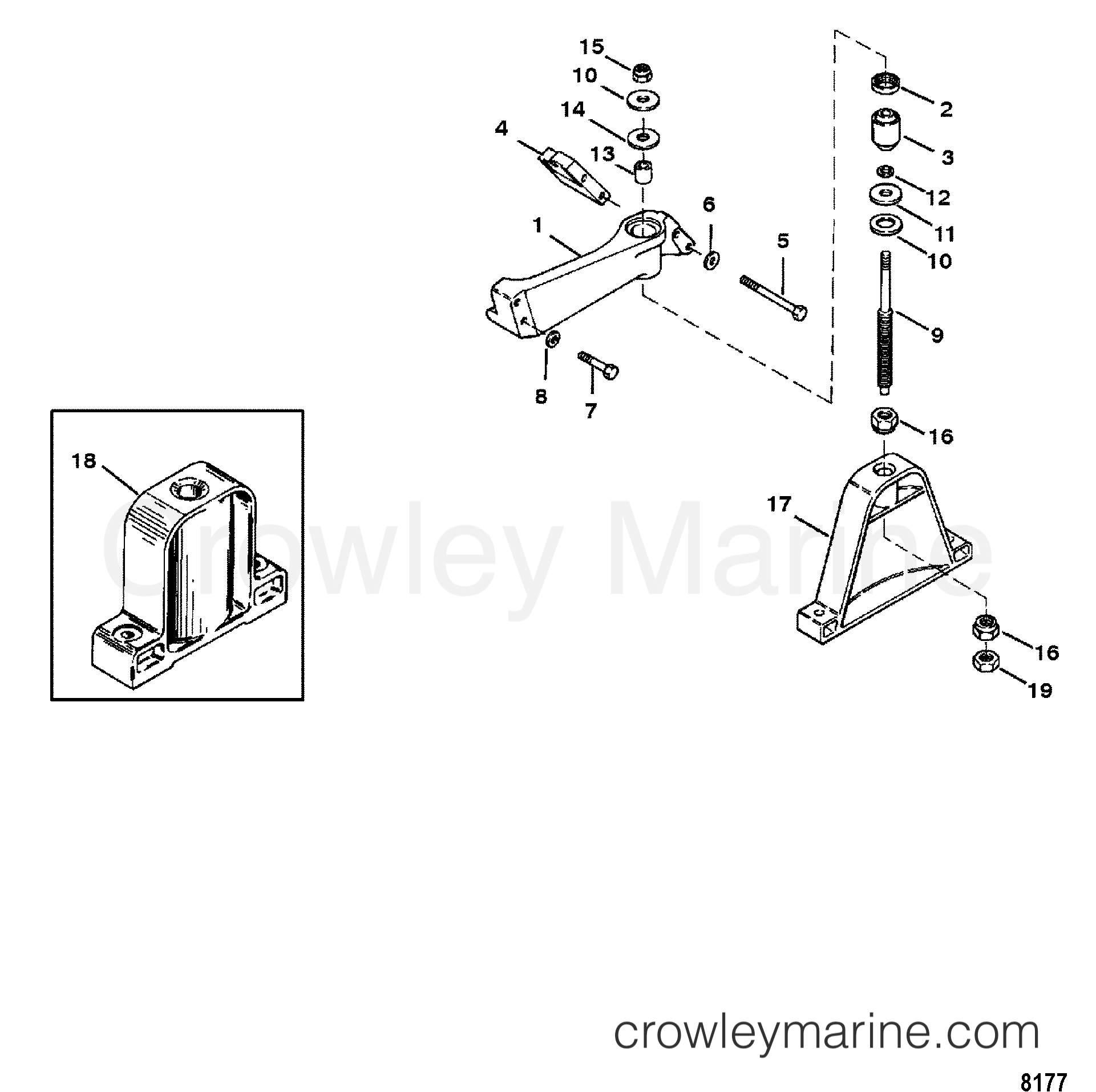 ENGINE MOUNTING(FRONT) - 1996 Stern Drive 3.0LX [ALPHA] 430L000JS ...