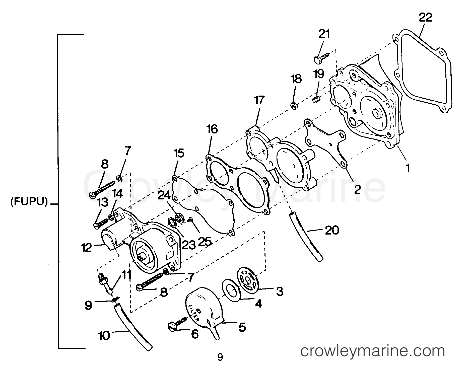 1987 Outboard 50 - 507X7B [Force] - FUEL PUMP