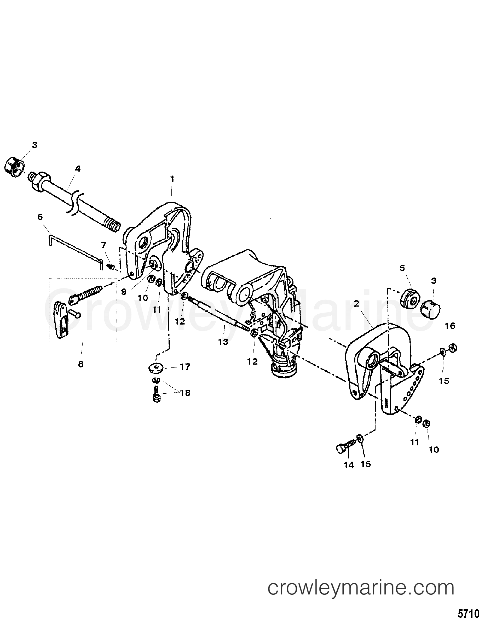 2003 Outboard 15 [EL] - 7015312ML - CLAMP BRACKET