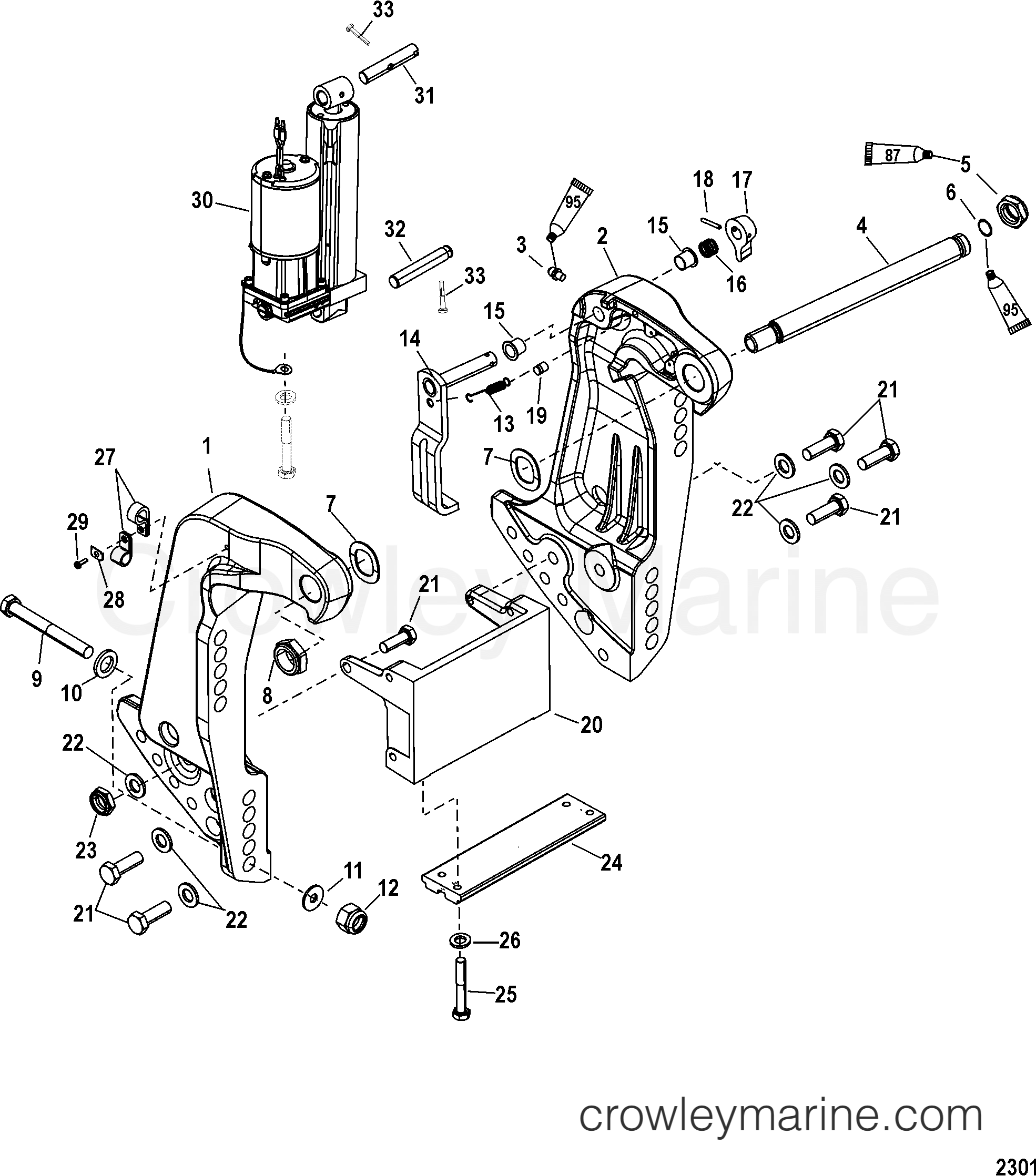2006 Outboard 115 [ELPTO] - 7115412UY - TRANSOM BRACKET