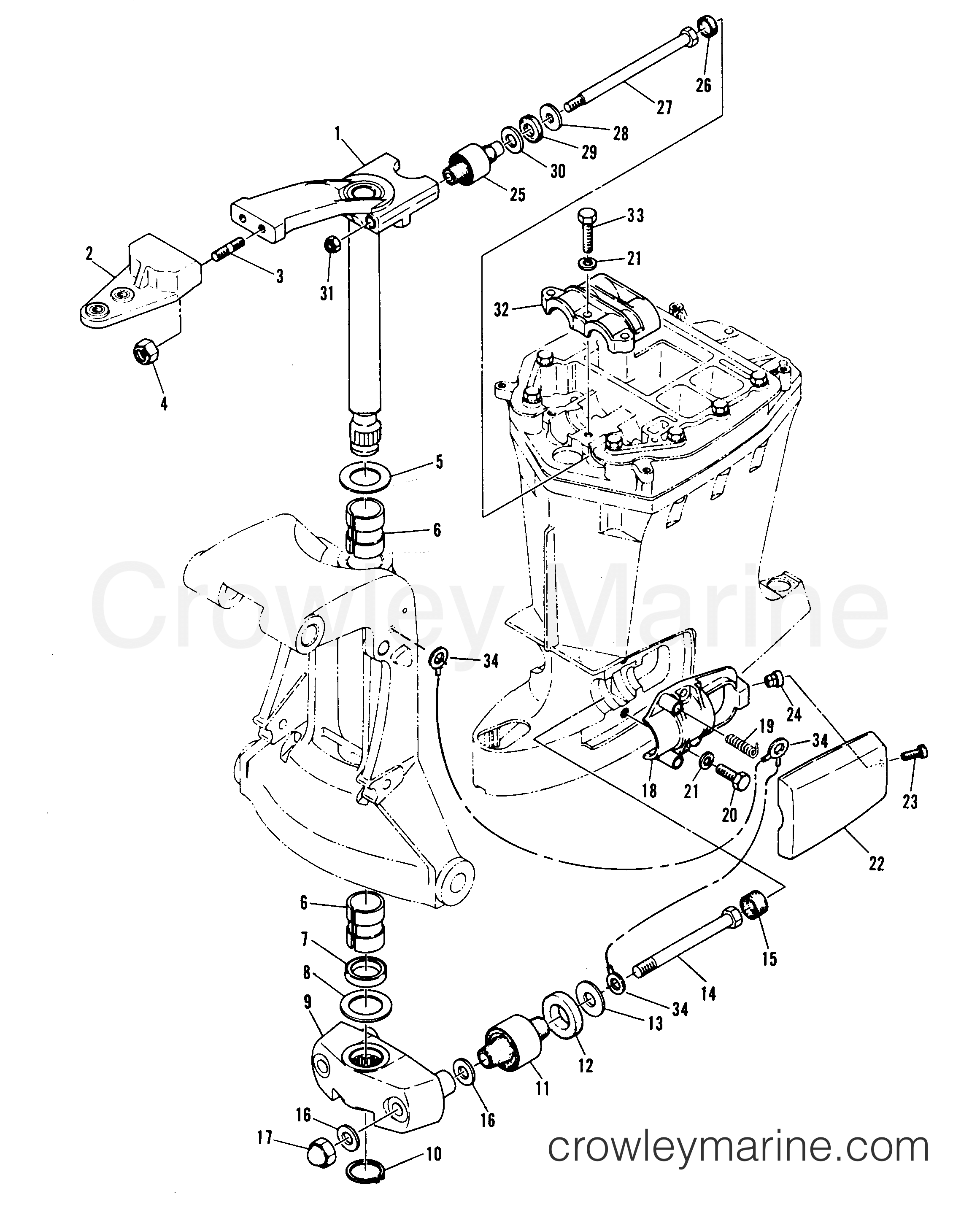 1984 Outboard 55 [EL] - 7055524 - MOUNTING SYSTEM