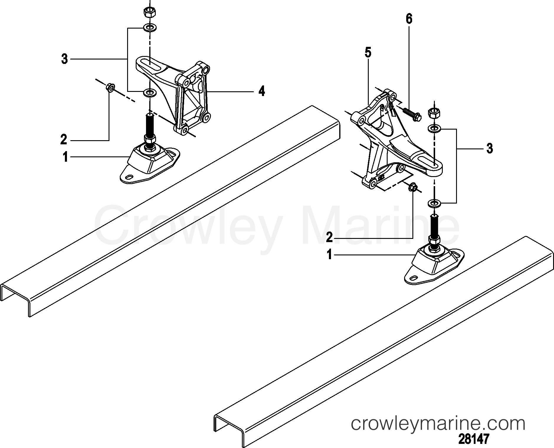 1998 Inboard Engine 2.0L QSD [EI 170] - 30200071G - ENGINE MOUNTING BRACKET