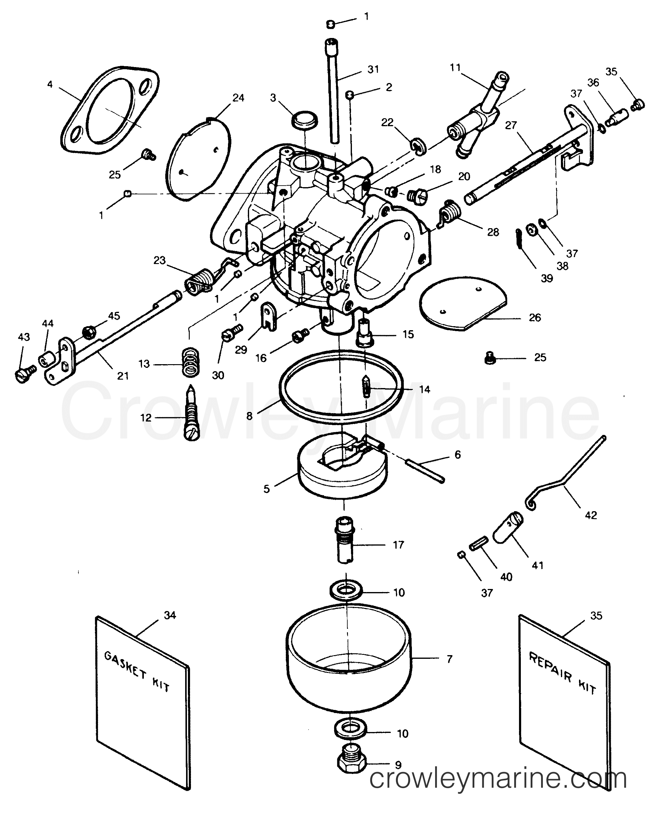 1991 Outboard 50 - 507A91B [Force] - CARBURETOR