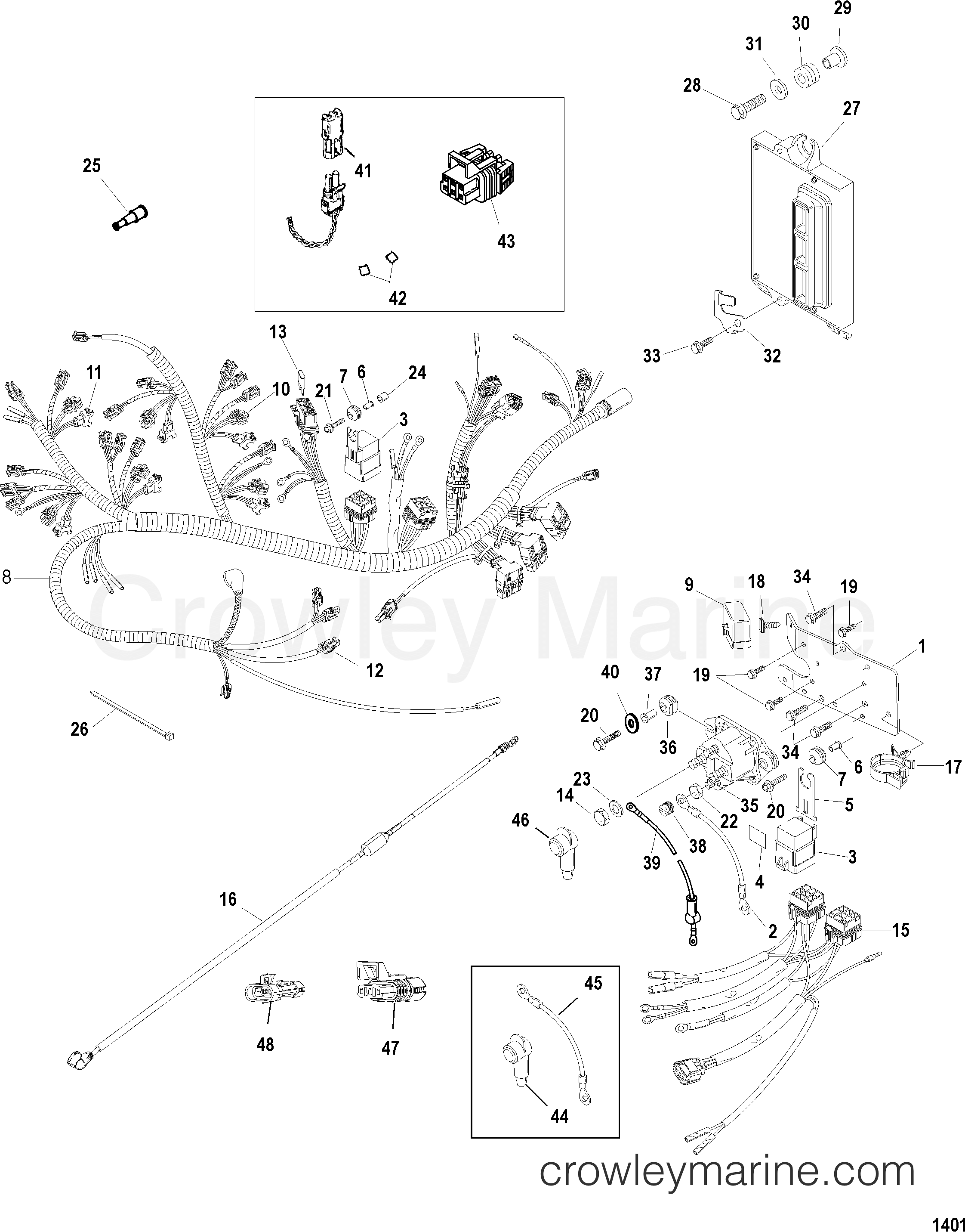 2002 Outboard 150DFI [CXL DIG SW] - 7150D84LY - ELECTRICAL PLATE ASSEMBLY