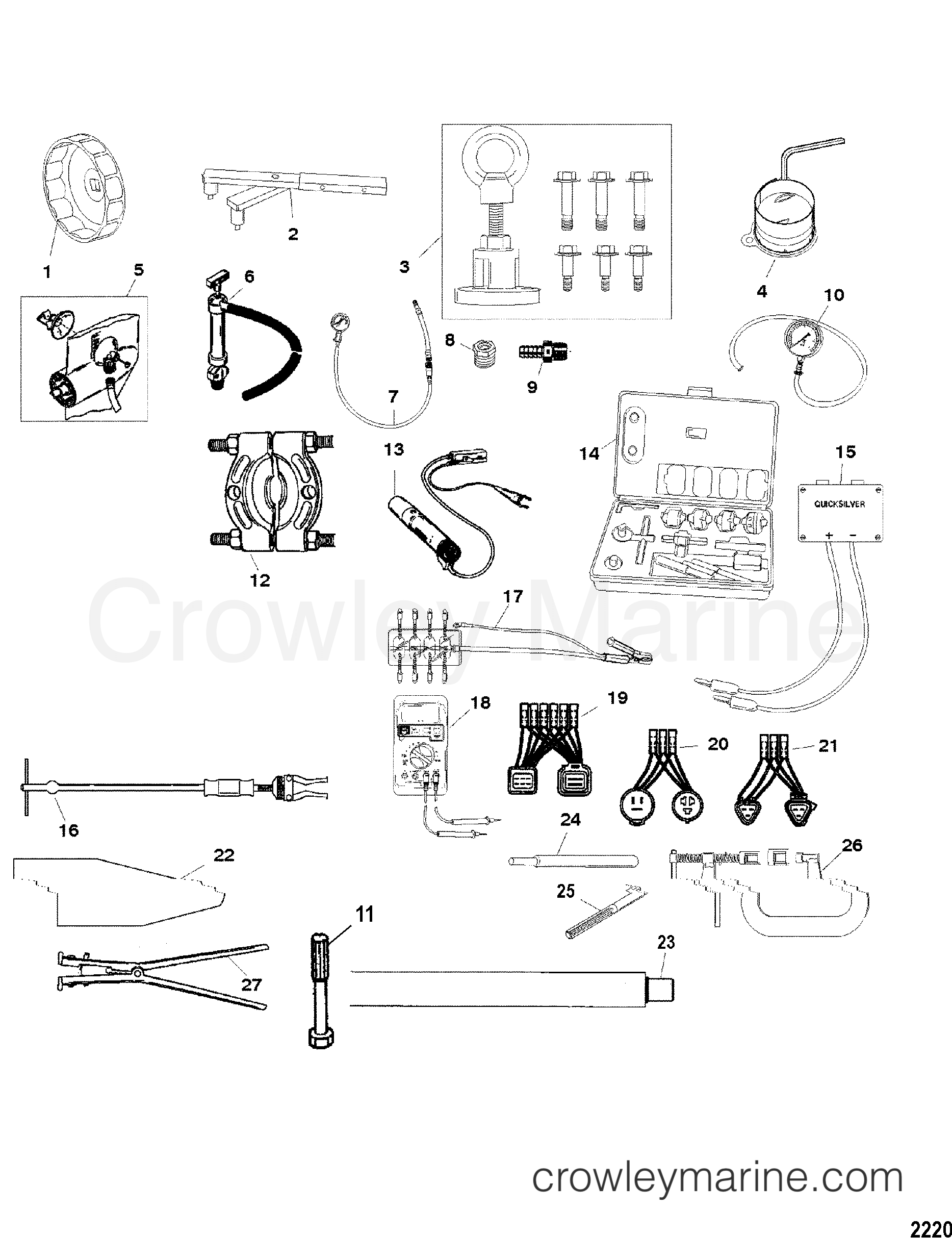 2004 Outboard 75 [ELPT 4] - 1F75412CD - TOOLS 1