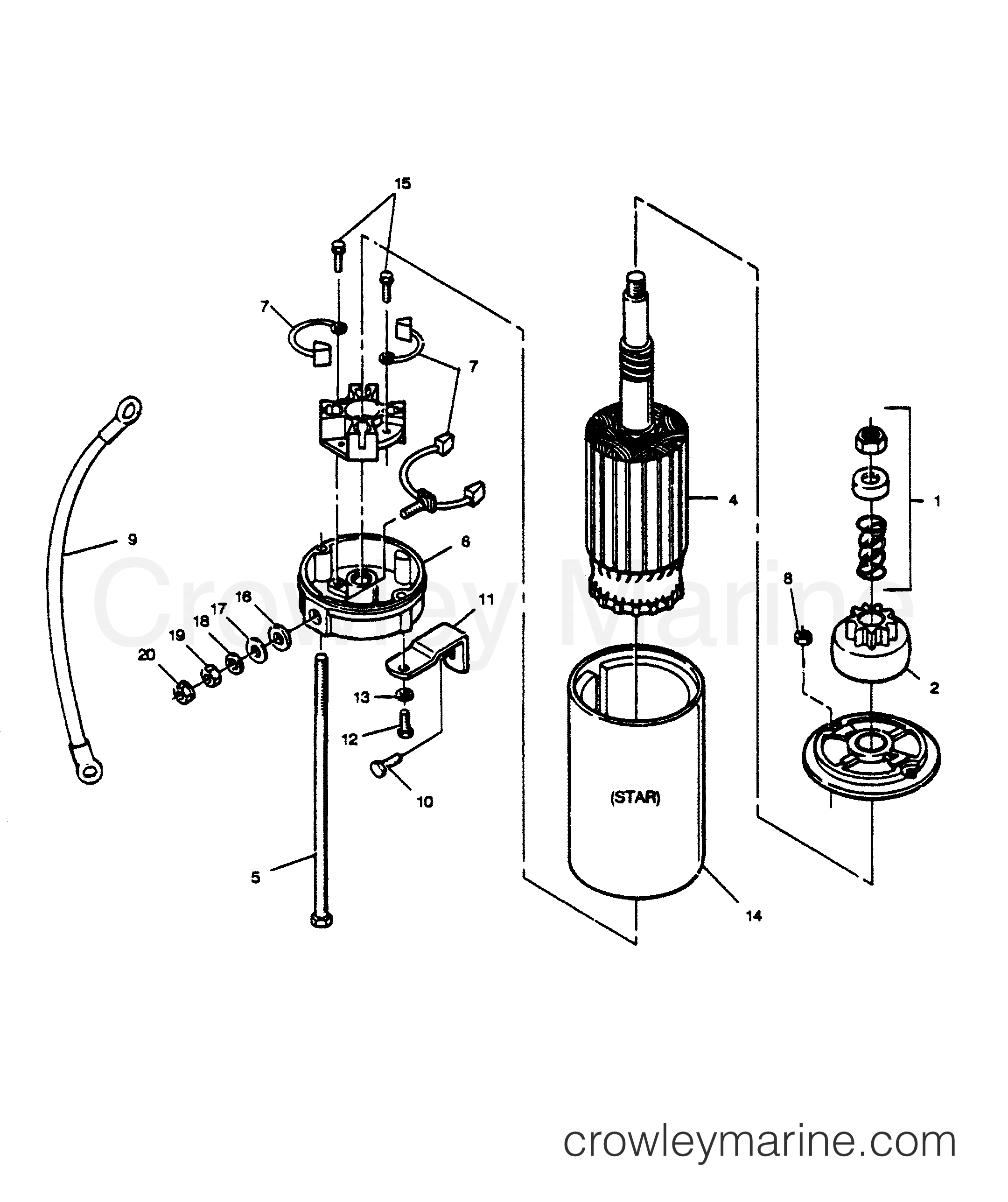 1989 Outboard 125 - 1251A9B [Force] - STARTER