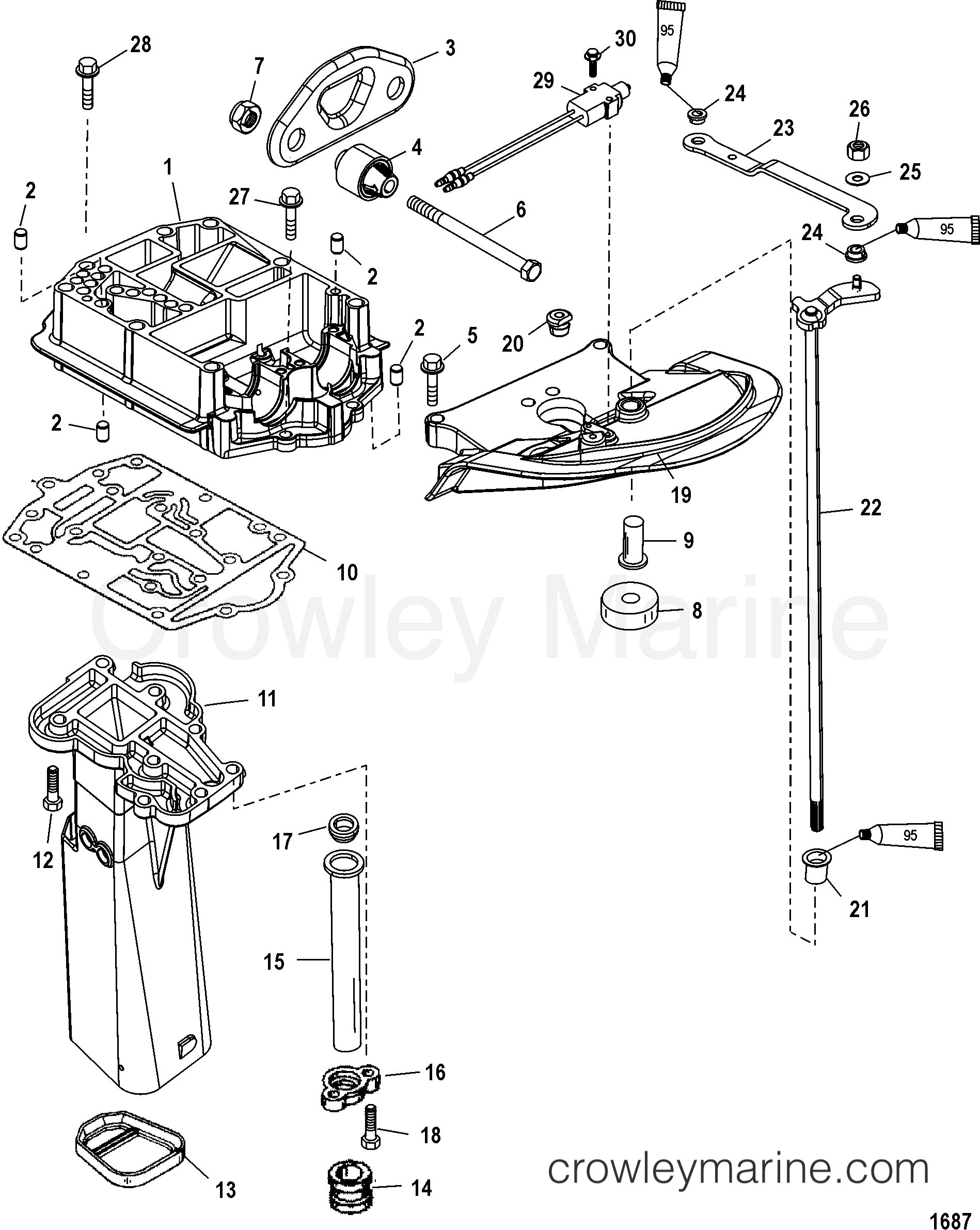 2004 Outboard 115DFI [ELPTO SW] - 7115D73RY - EXHAUST PLATE