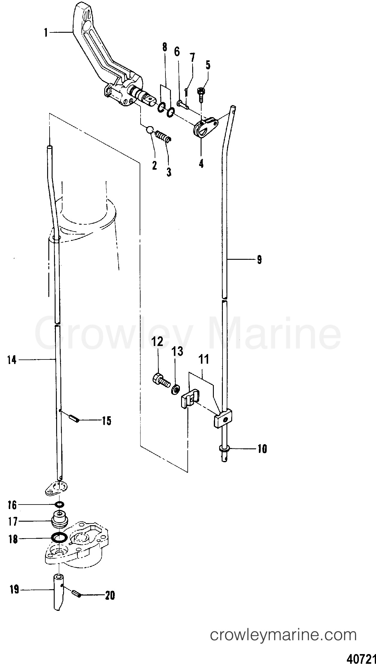 1988 Outboard 5 [MH] - 1005201BK - SHIFT COMPONENTS