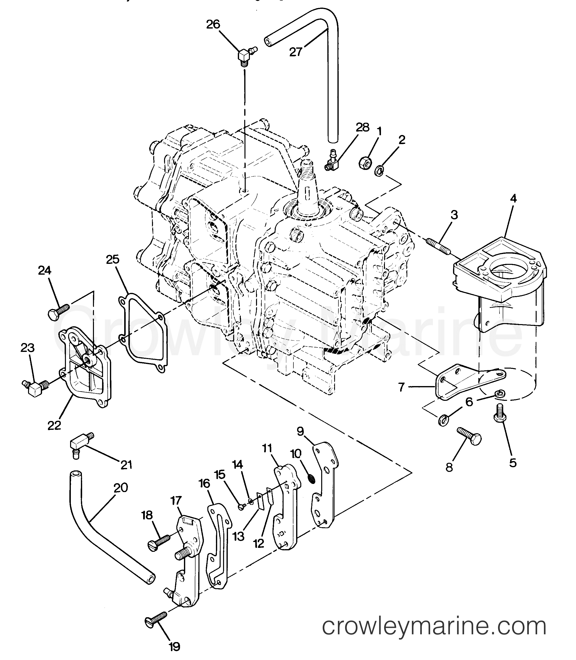 1987 Outboard 50 - 0C507F7B [Force] - FUEL RECIRCULATION COMPONENTS