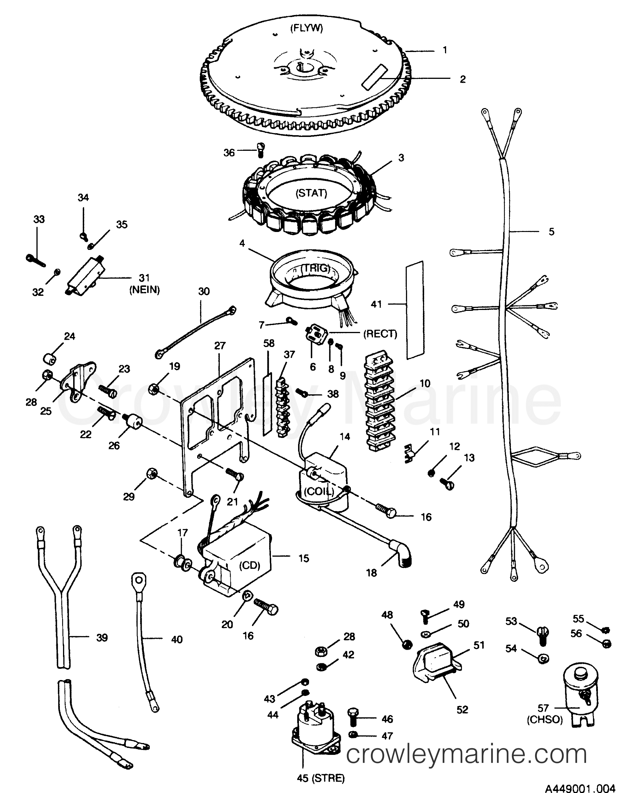 1991 Outboard 50 - 507A91Z [Force] - ELECTRICAL COMPONENTS