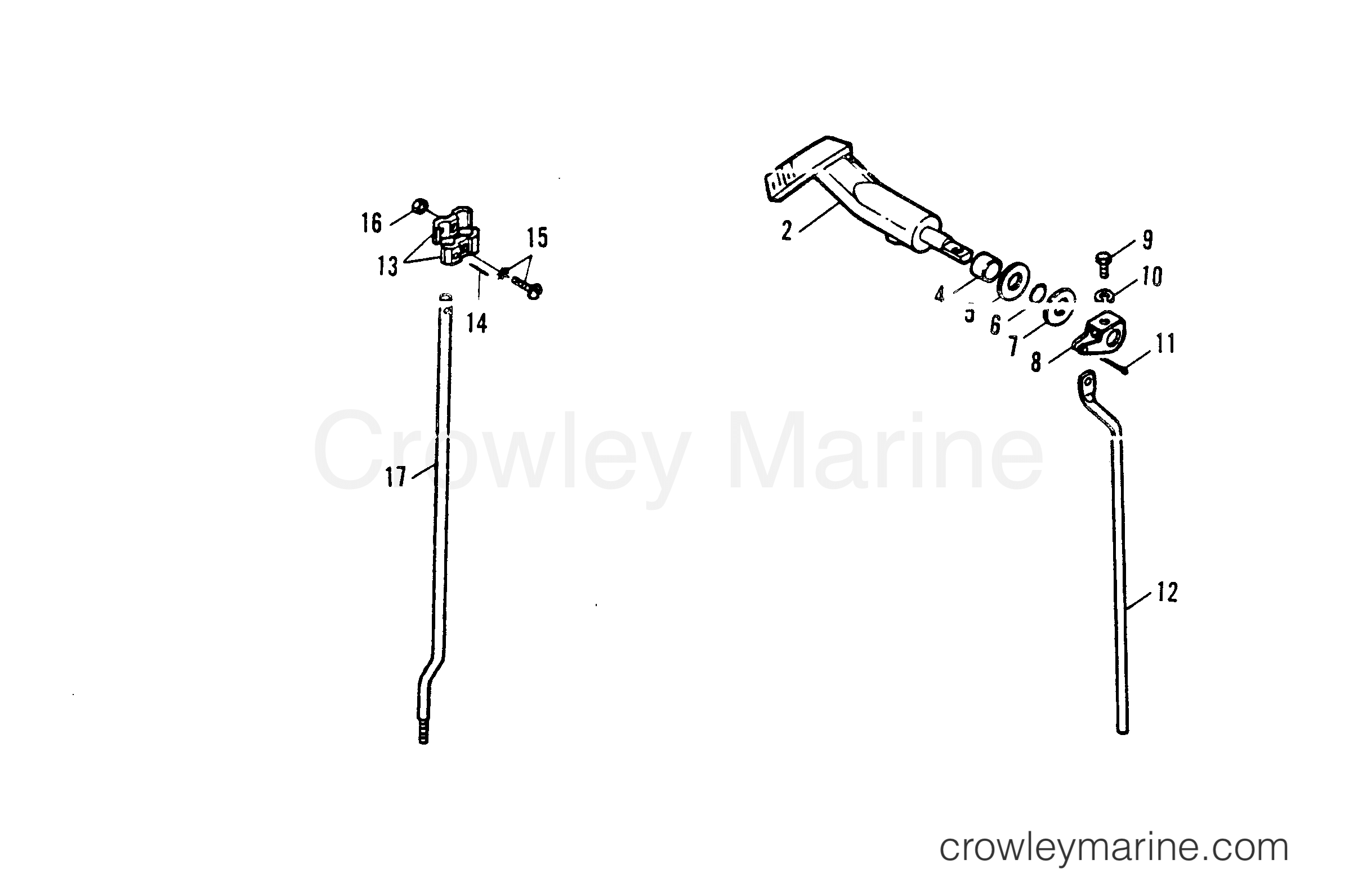 1995 Outboard 5 - H005201RS [MH] - SHIFT LINKAGE