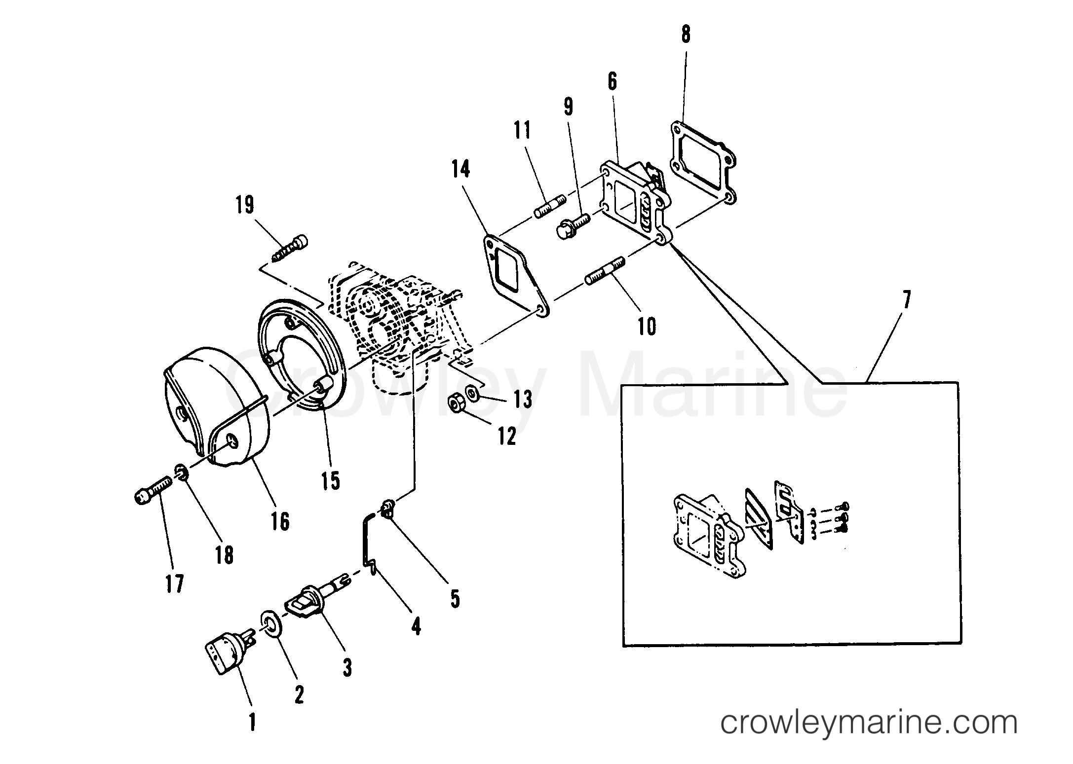 1985 Outboard 5 [M] - 7005205 - INTAKE MANIFOLD