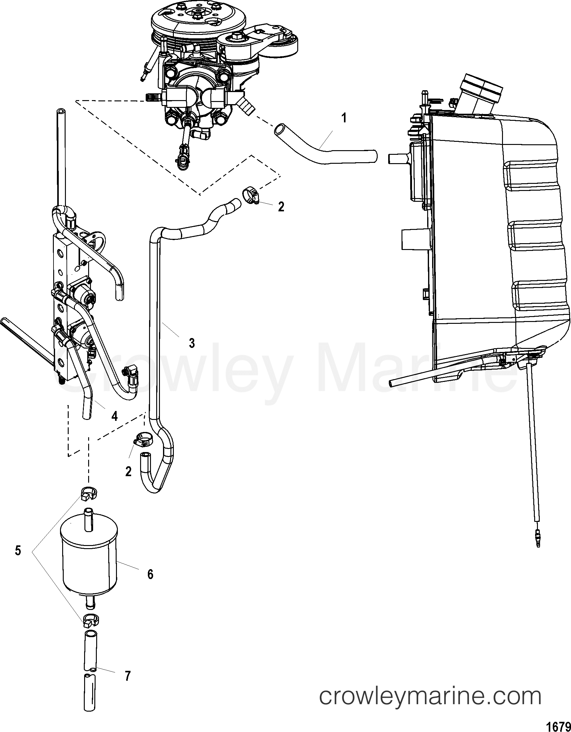 2005 Outboard 115DFI [ELPTO SW] - 7115D73TY - AIR HOSES