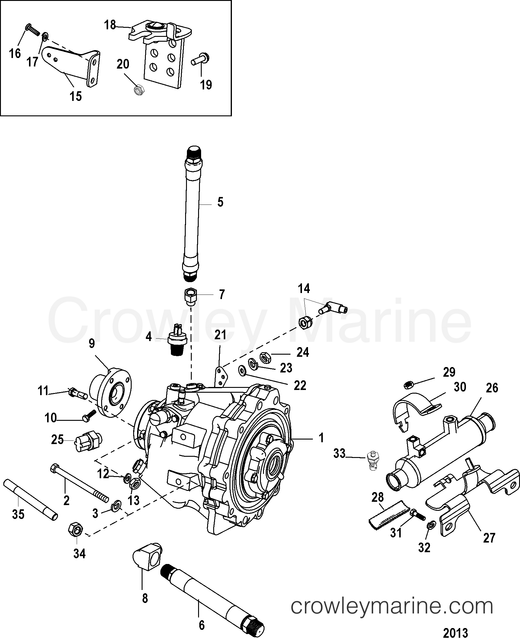 TRANSMISSION AND RELATED 71C &72C) 1998 Inboard