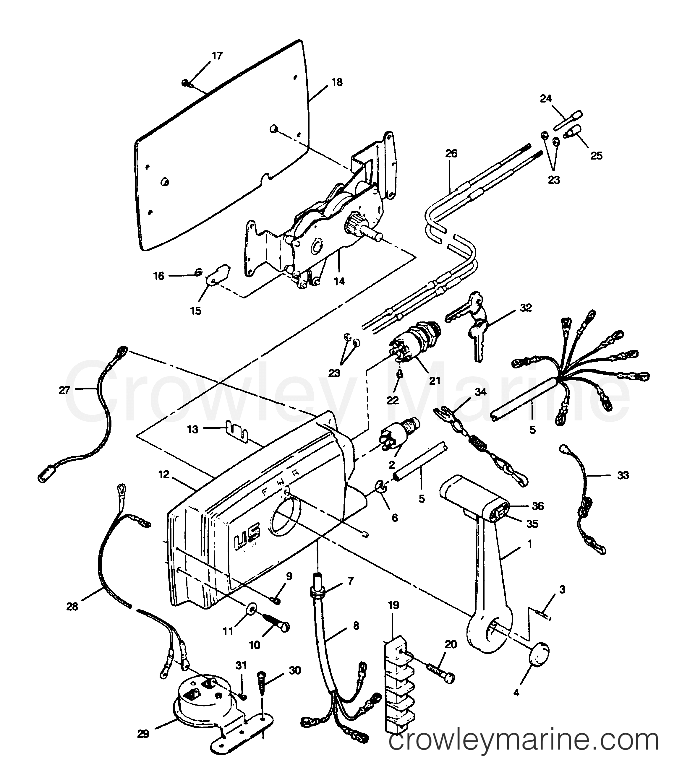 1989 Outboard 35 - 357Y9C [Force] - REMOTE CONTROL