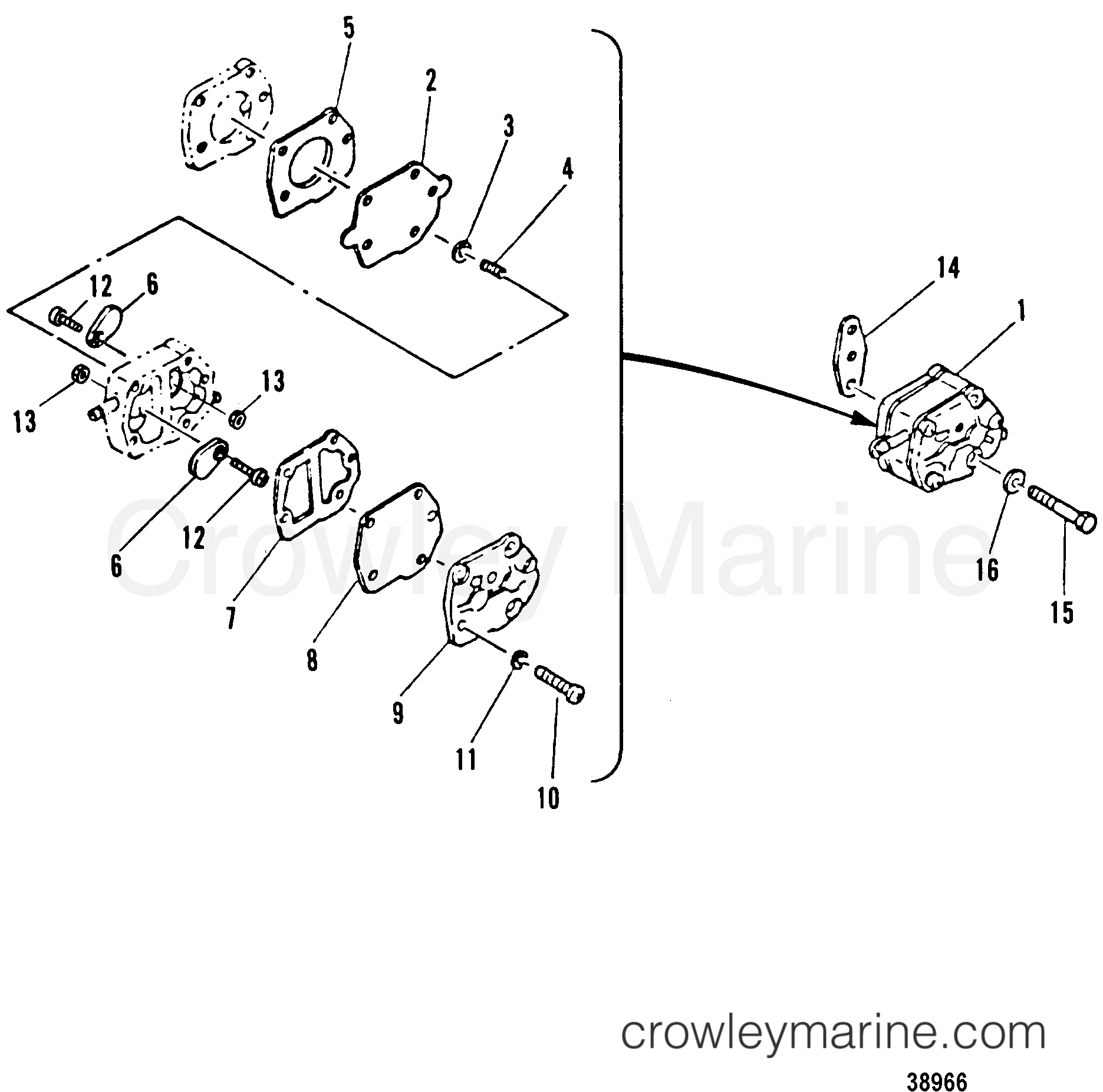 1988 Outboard 40 [EO] - 7040302NU - FUEL PUMP