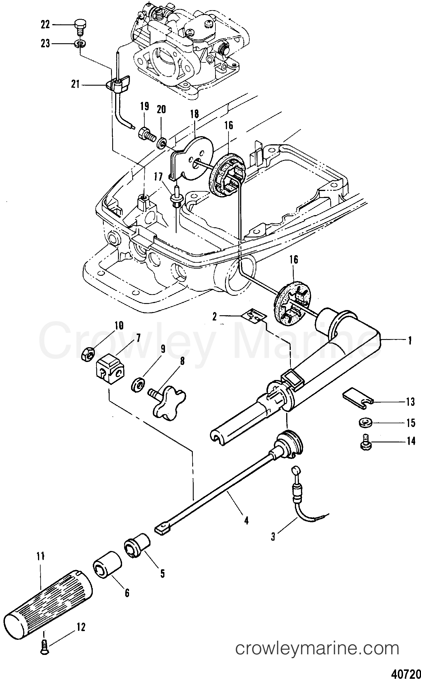 1987 Outboard 4 [M] - 1004207 - THROTTLE COMPONENTS