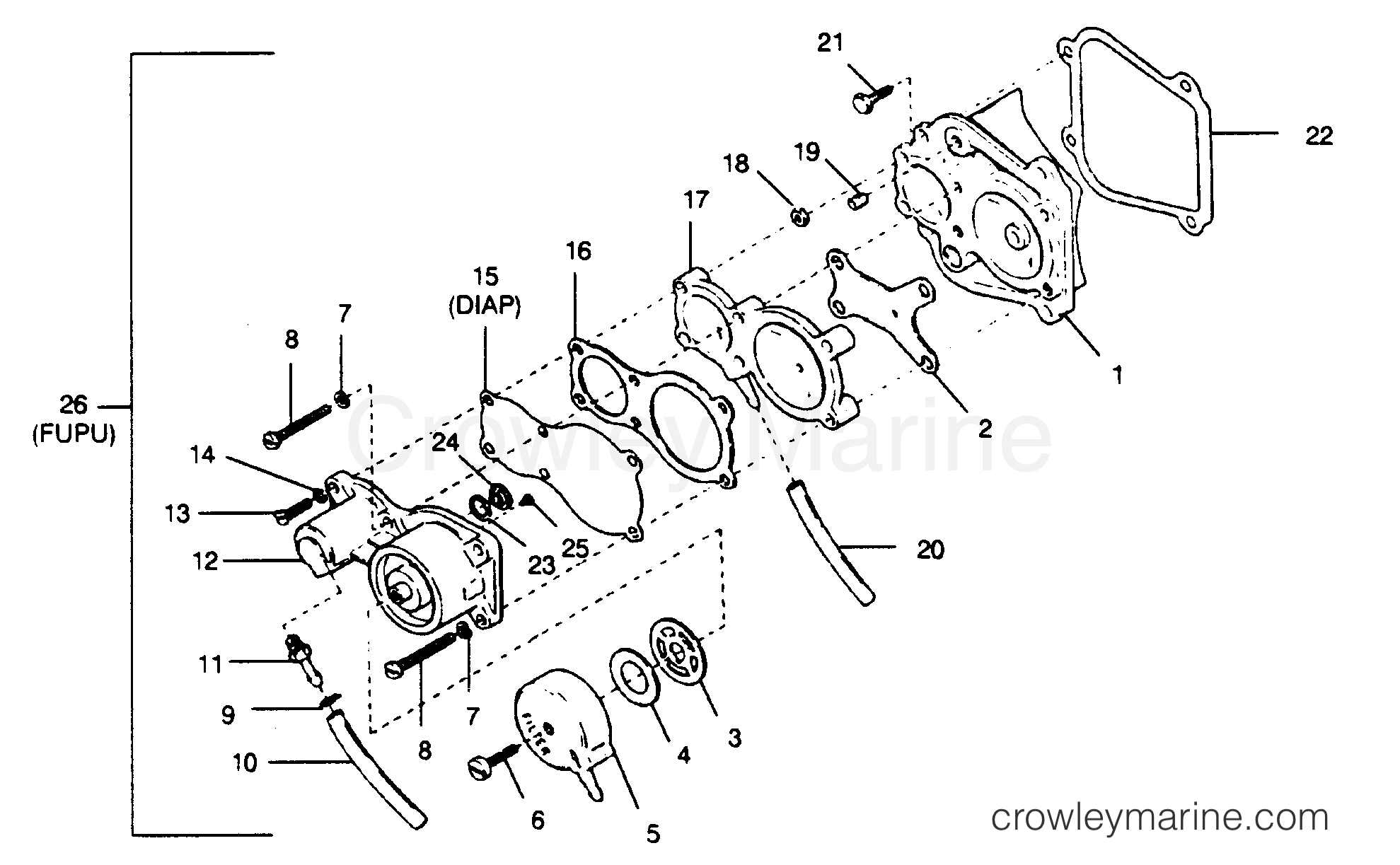 1990 Outboard 50 - 507A90A [Force] - FUEL PUMP